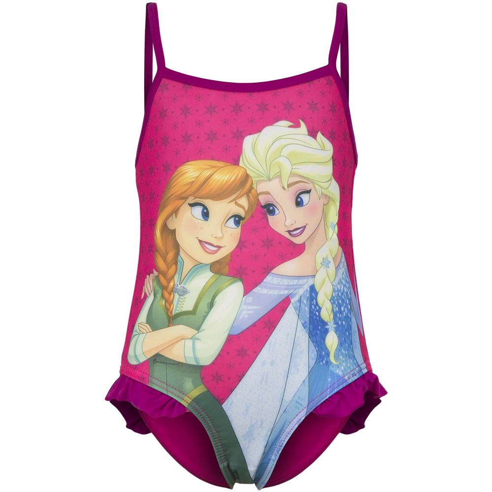 Girls Disney Frozen Elsa and Anna Swimsuit - Pink Frozen