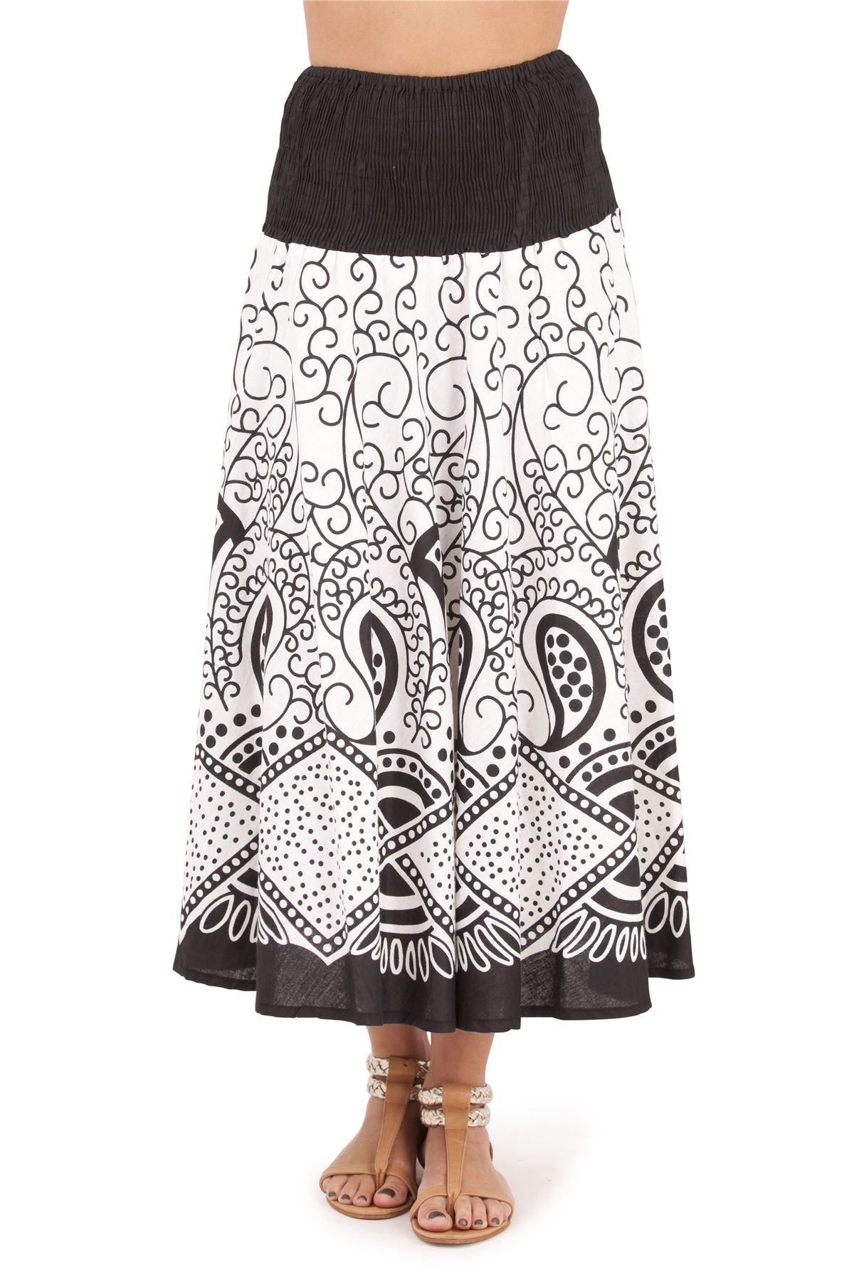 Pistachio Swirl Print Dress/Skirt - Black Pistachio
