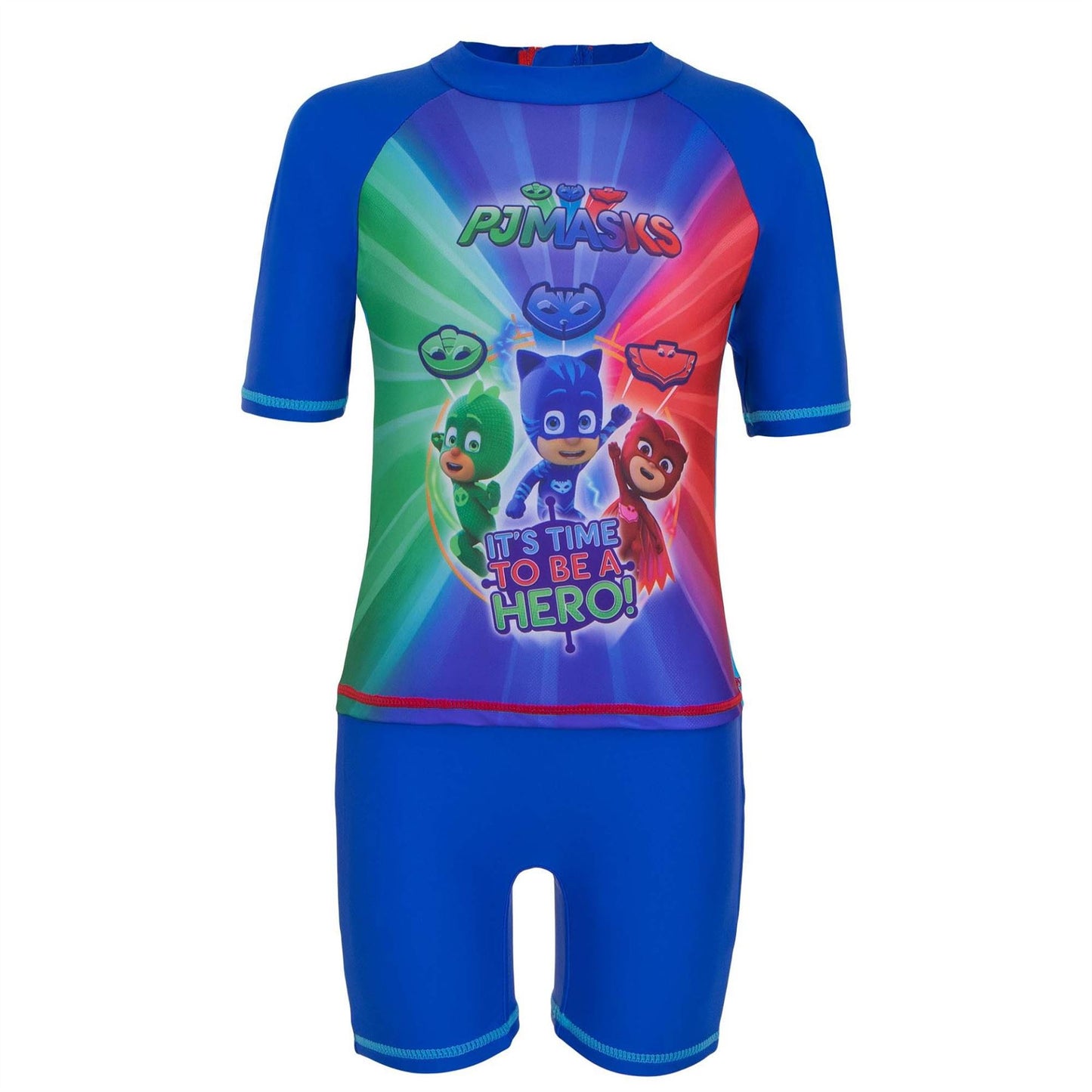 Boys PJ Masks 'It's Time To Be A Hero' Surf Suit - Blue PJ Masks