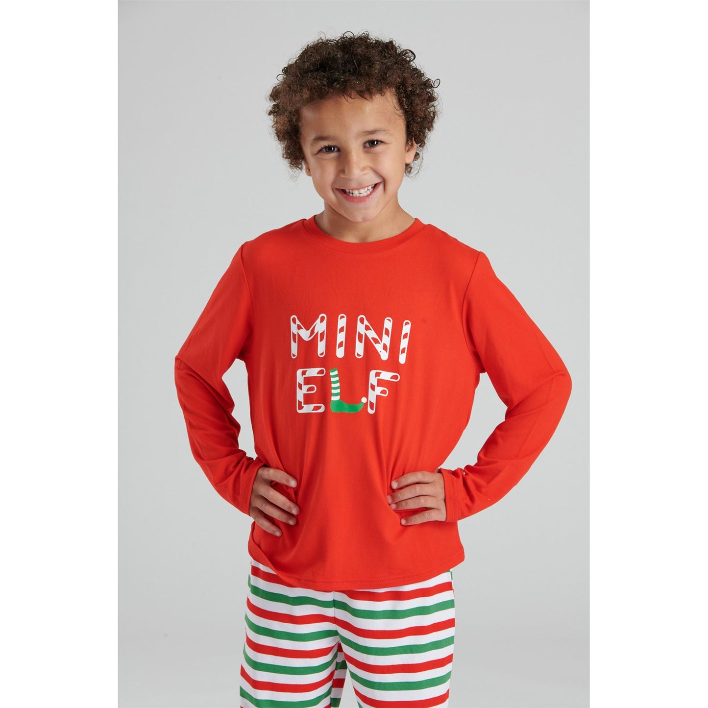 Loungeable Kids 'Mini Elf' Pyjamas - Red/Green