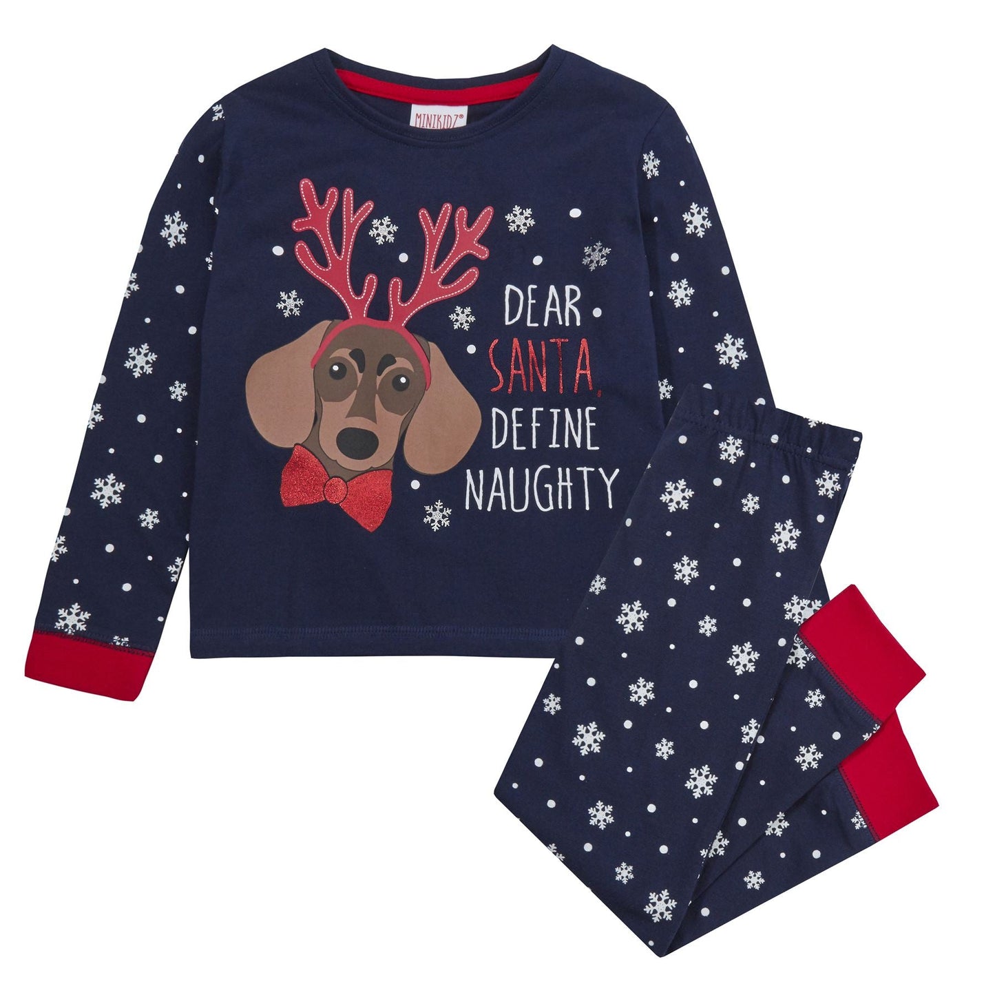 Minikidz Kids 'Dear Santa Define Naughty' Pyjama Set - Navy Minikidz