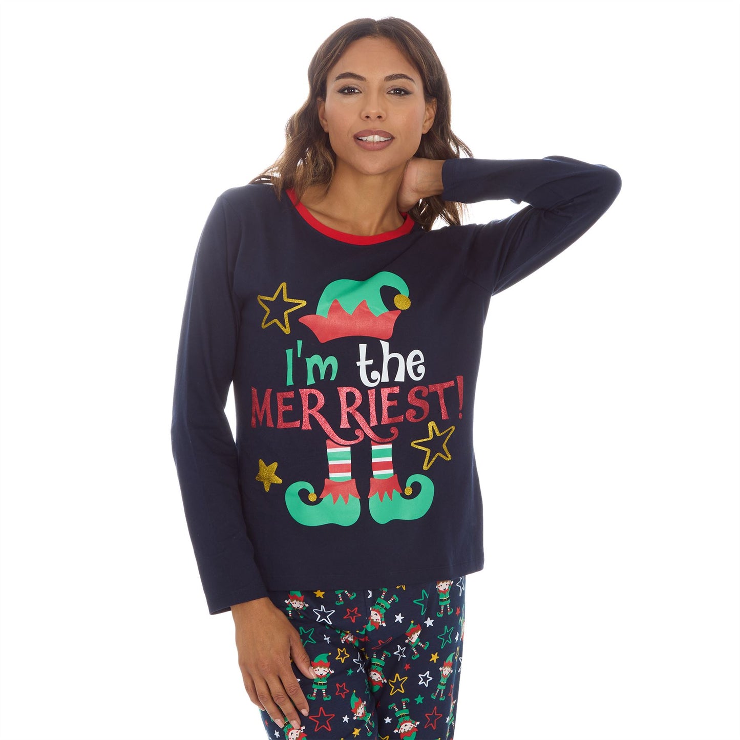 PJ's Ladies 'I'm The Merriest' Christmas Pyjamas PJ's