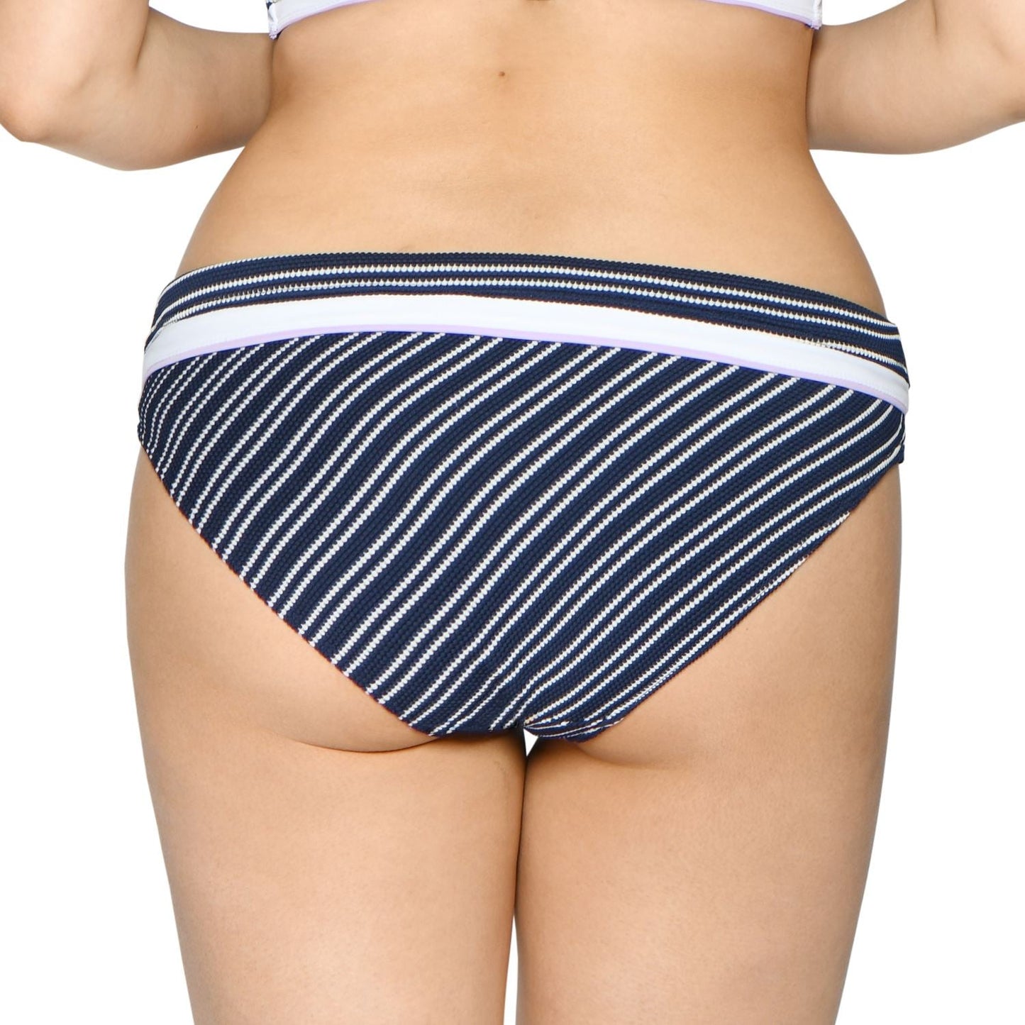 Curvy Kate Sailor Girl Fold Bikini Brief - Navy Stripe Curvy Kate Swimwear