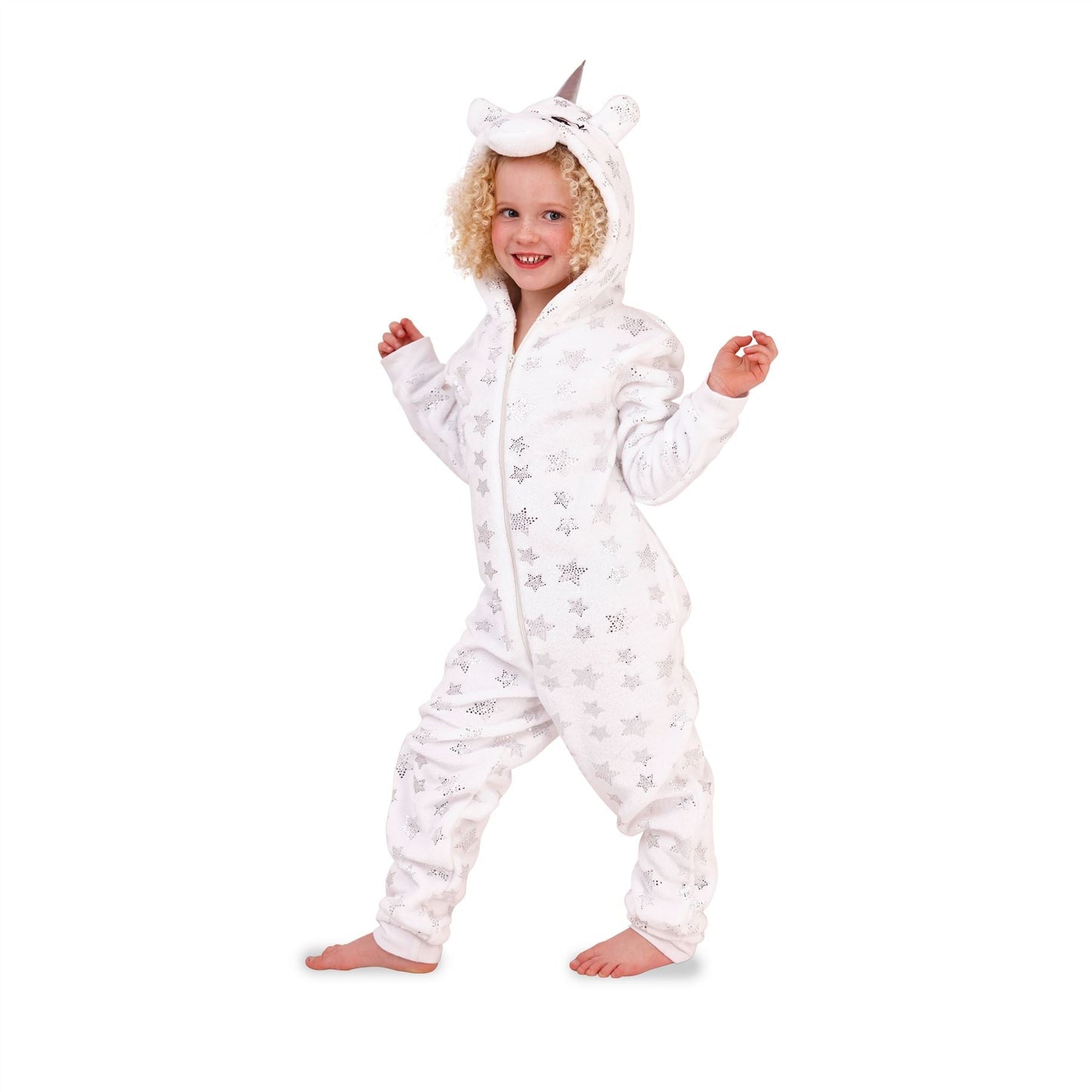 Nifty Kids Star Print Unicorn Fleece Onesie Nifty