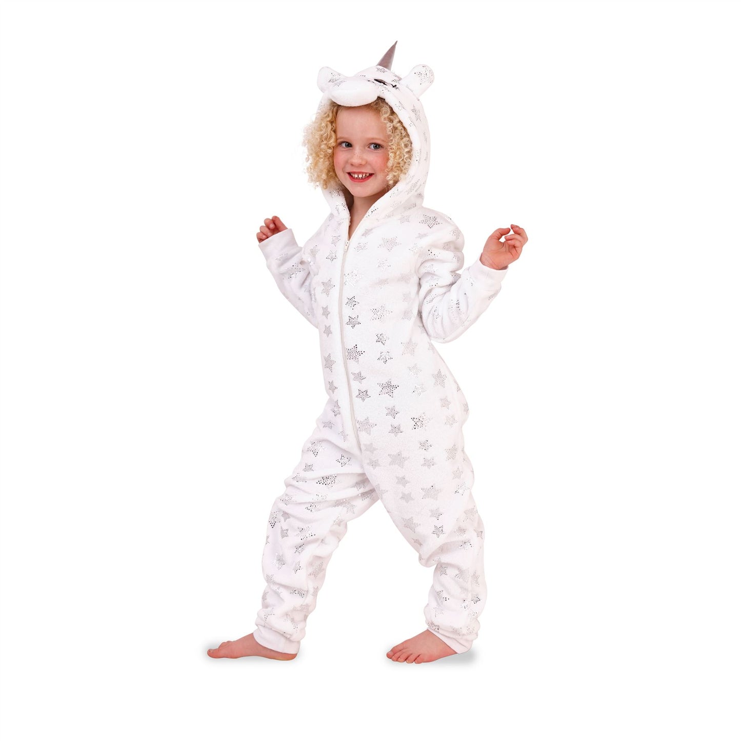 Nifty Kids Star Print Unicorn Fleece Onesie