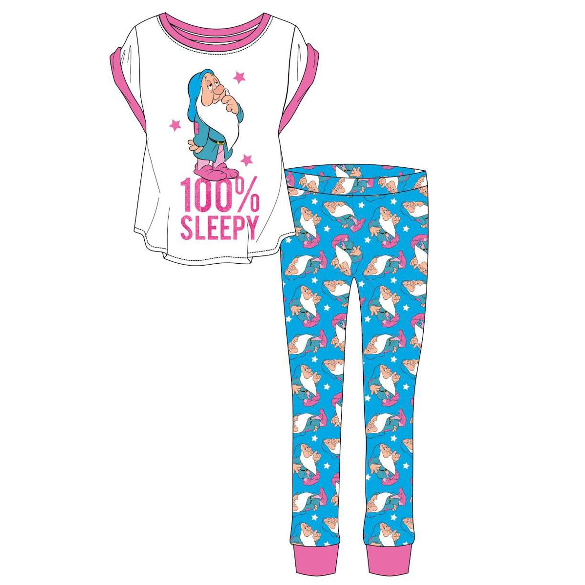 Womens Snow White '100% Sleepy' Pyjama Set Disney Princess
