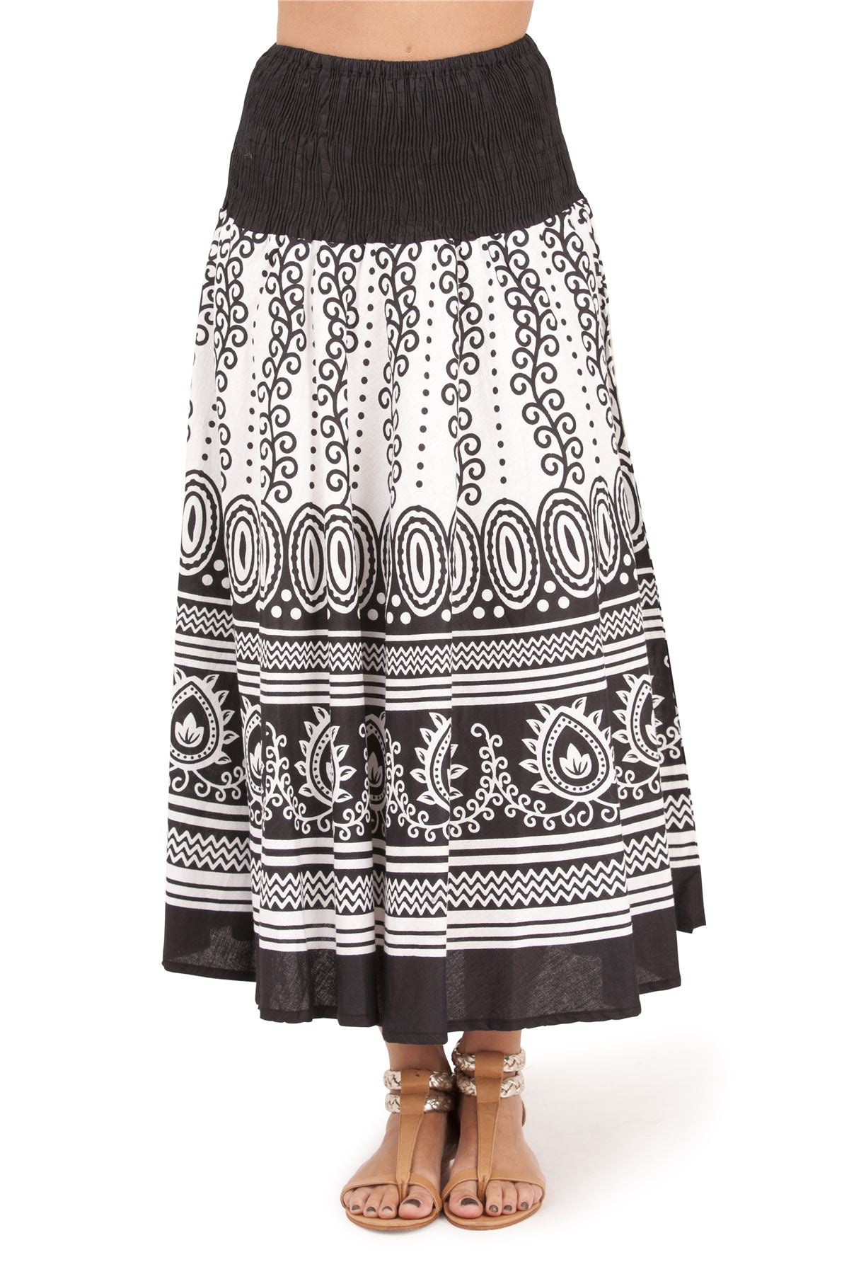 Pistachio Swirl/Vine Dress/Skirt - Black Pistachio