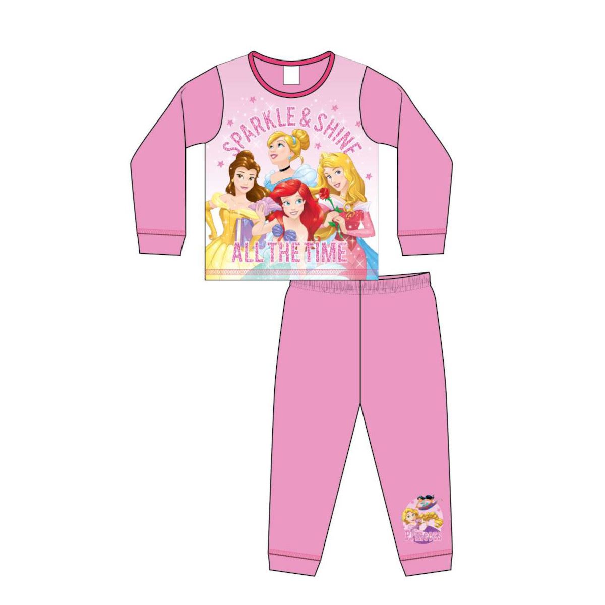 Kids Disney Princess 'Sparkle & Shine' Pyjamas - Pink Disney Princess