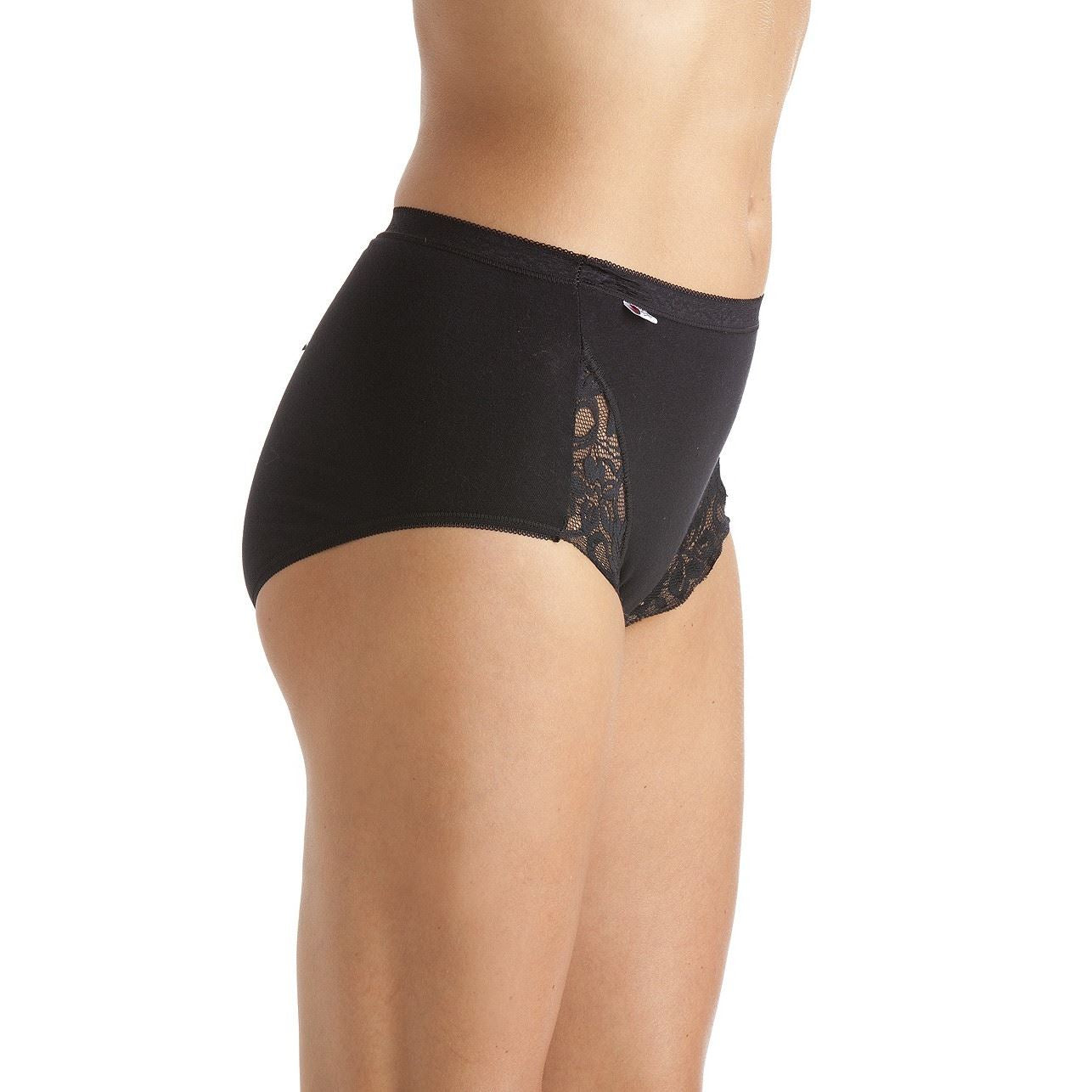 La Marquise Lace Maxi Brief (3 Pack) - Black La Marquise