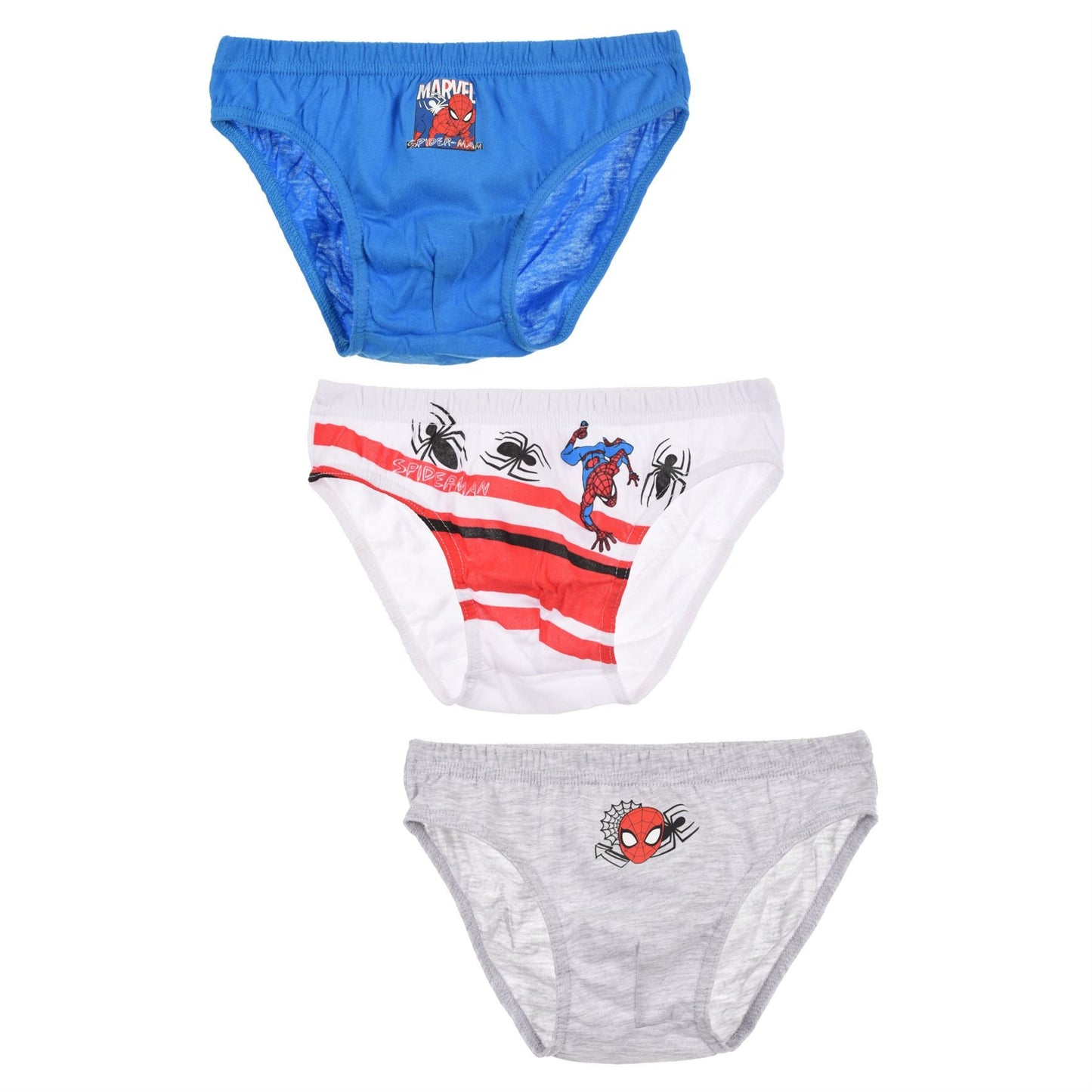 Boys Spiderman Briefs Blue/Multi (3 Pack) Spider-Man
