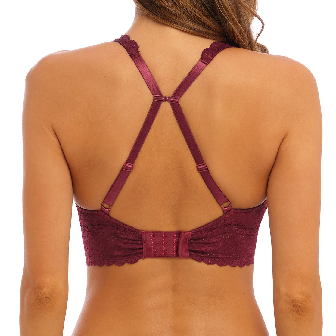 Wacoal Halo Lace Soft Cup Bra - Zinfandel Wacoal