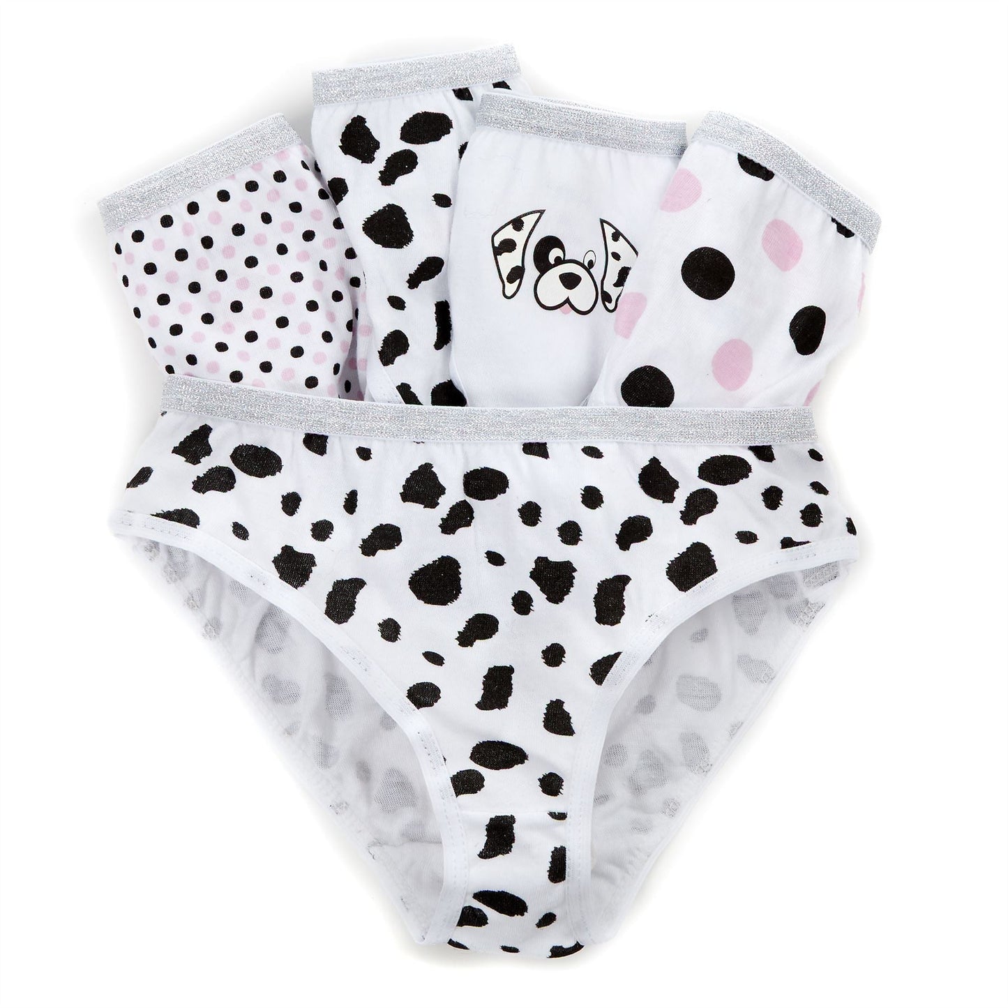 4Kidz Girls Briefs 5 Pack - Puppy (7-13 Years) 4Kidz
