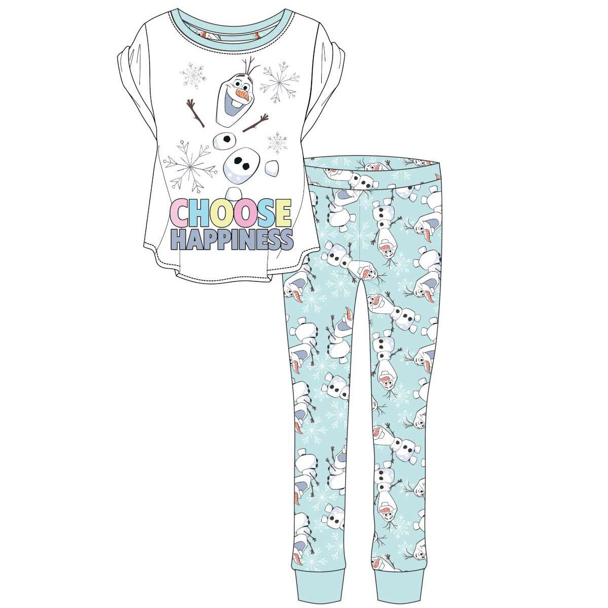 Womens Disney Frozen Olaf 'Choose Happiness' Pyjama Set Frozen