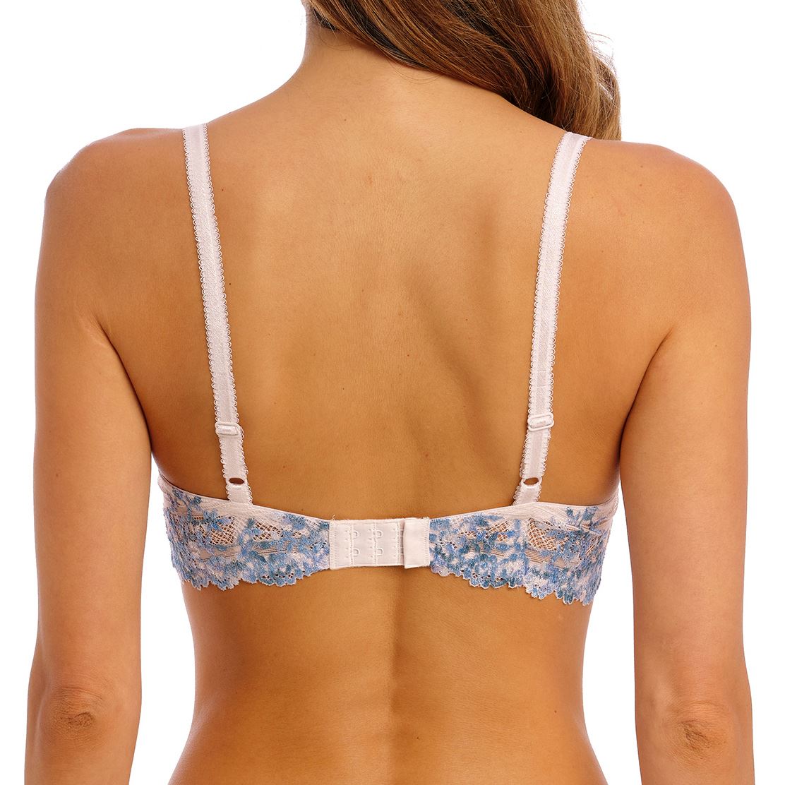 Wacoal Embrace Lace Contour Bra - Pastel Parchment/Blue Multi Wacoal