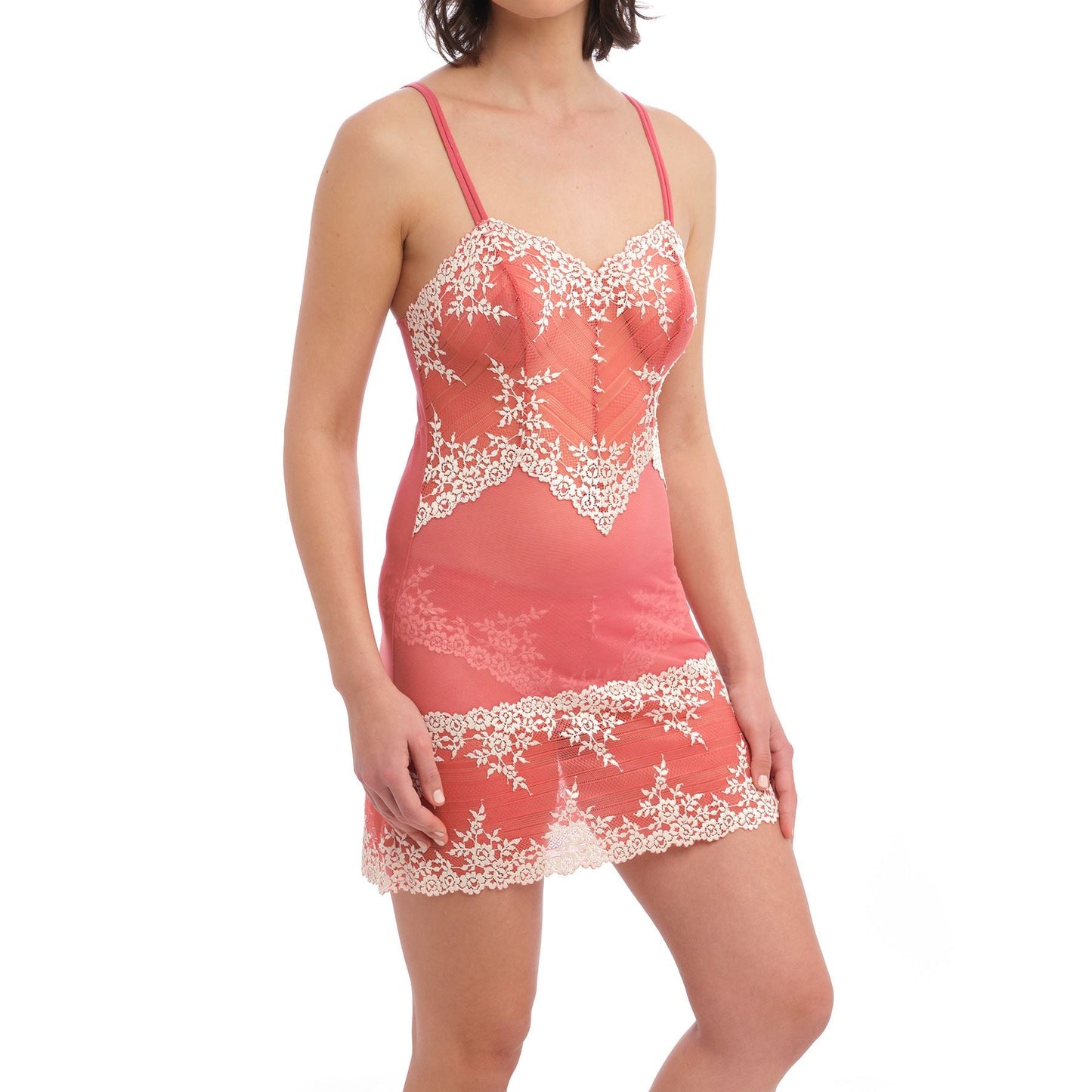 Wacoal Embrace Lace Chemise - Faded Rose/White Sand Wacoal