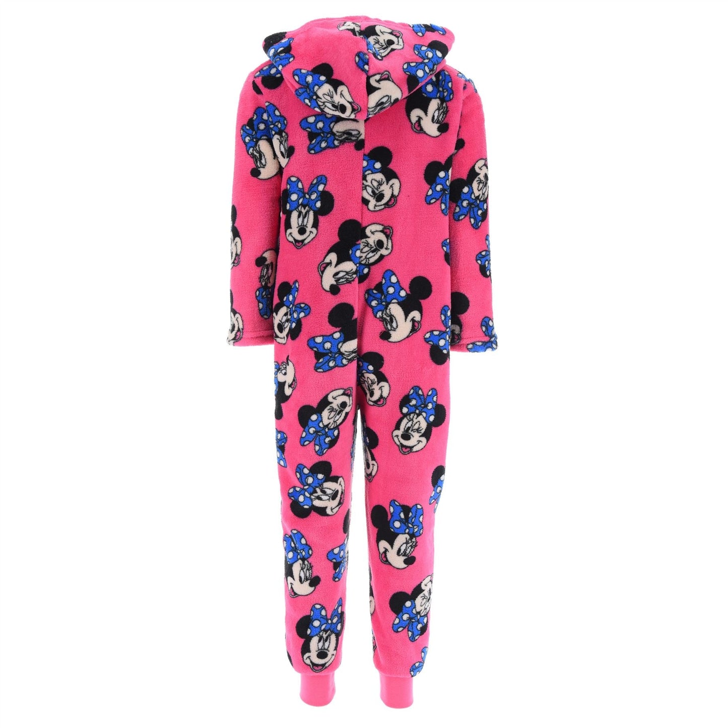 Disney Minnie Mouse Kids Hooded Fleece Onesie - Pink Minnie Mouse