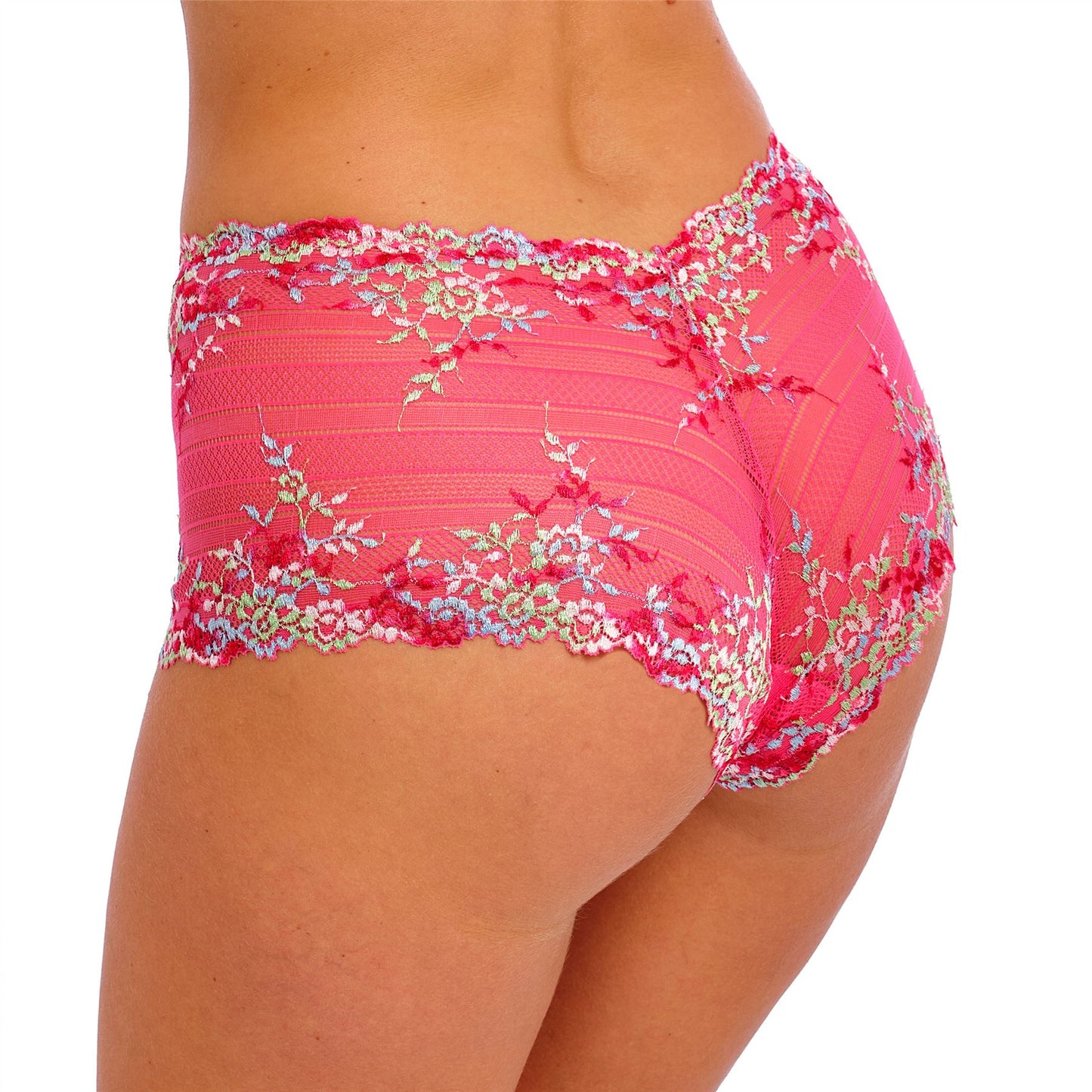 Wacoal Embrace Lace Boyshort - Hot Pink/Multi