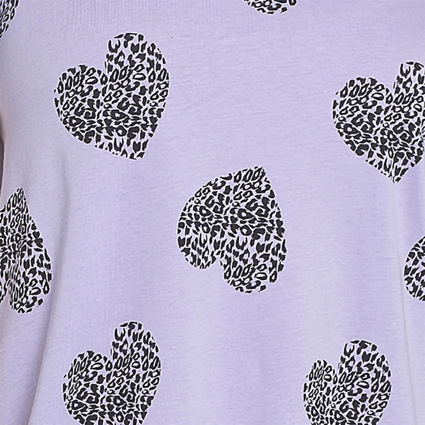 Follow That Dream Womens Heart Print Nightie - Lavender