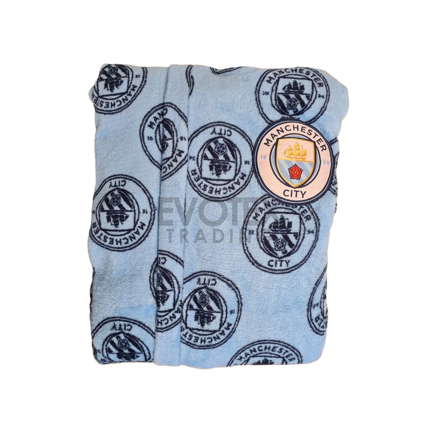Kids Manchester City Fleece Hooded Robe Manchester City