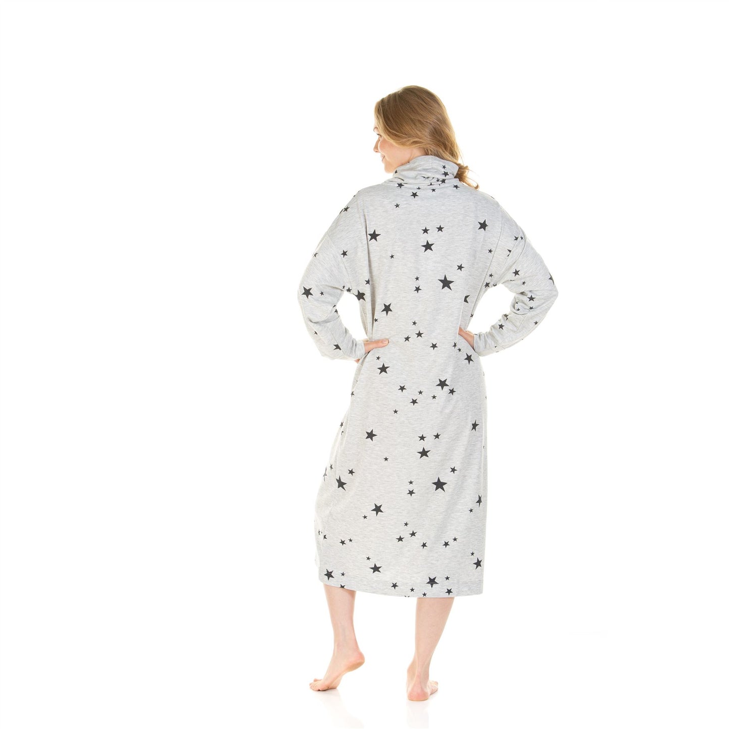 La Marquise Womens Starry Days Long Sleeve Lounger - Grey La Marquise