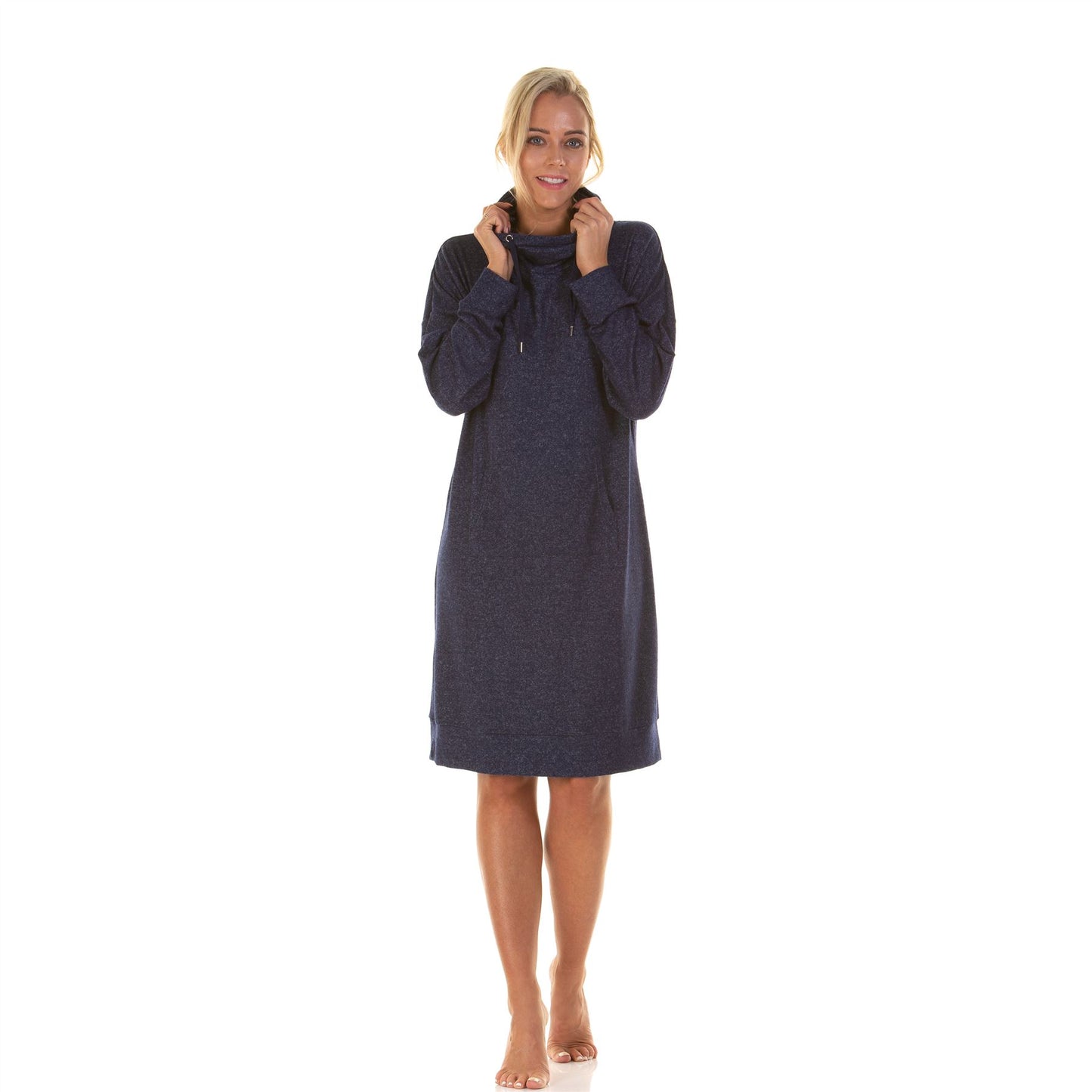 La Marquise Lush Lounge Long Sleeve Brushed Lounger - Navy