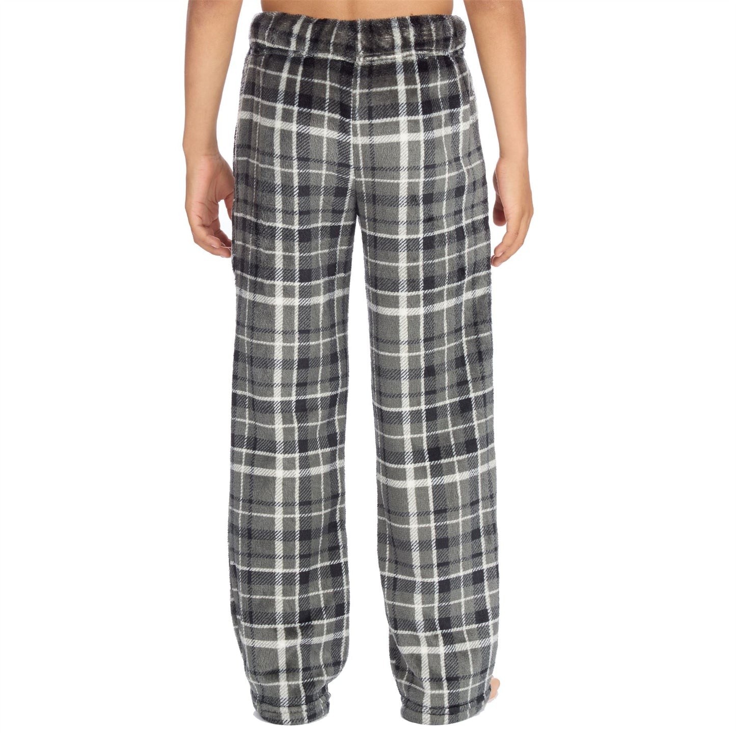 Cargo Bay Boys Fleece Lounge Pants - Grey Check Cargo Bay