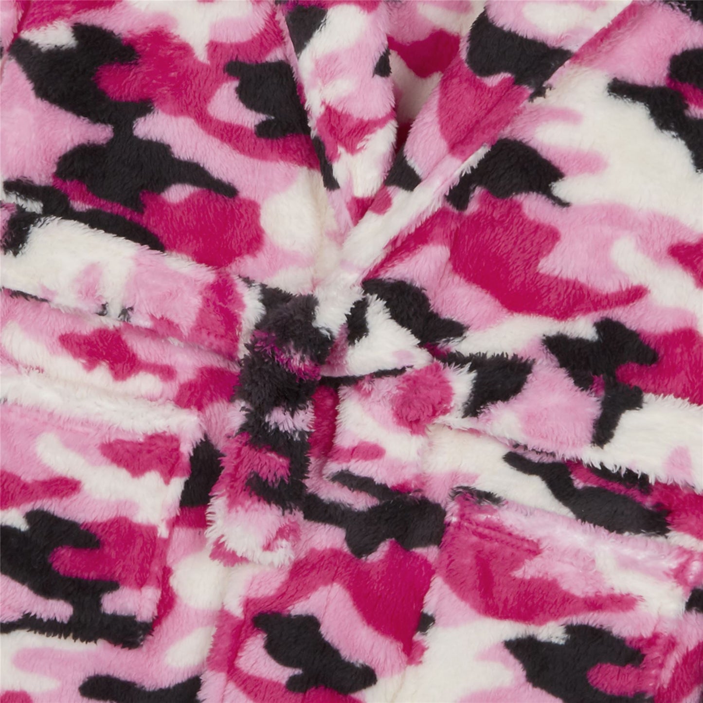 4Kidz Kids Camouflage Snuggle Fleece Robe - Pink