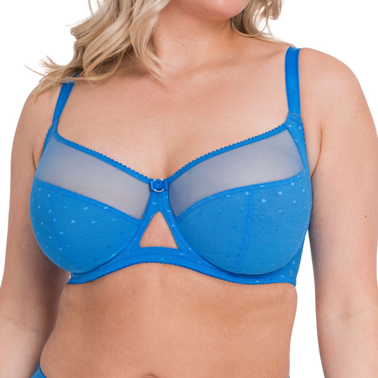 Curvy Kate Victory Polka Balcony Bra - Blue Curvy Kate
