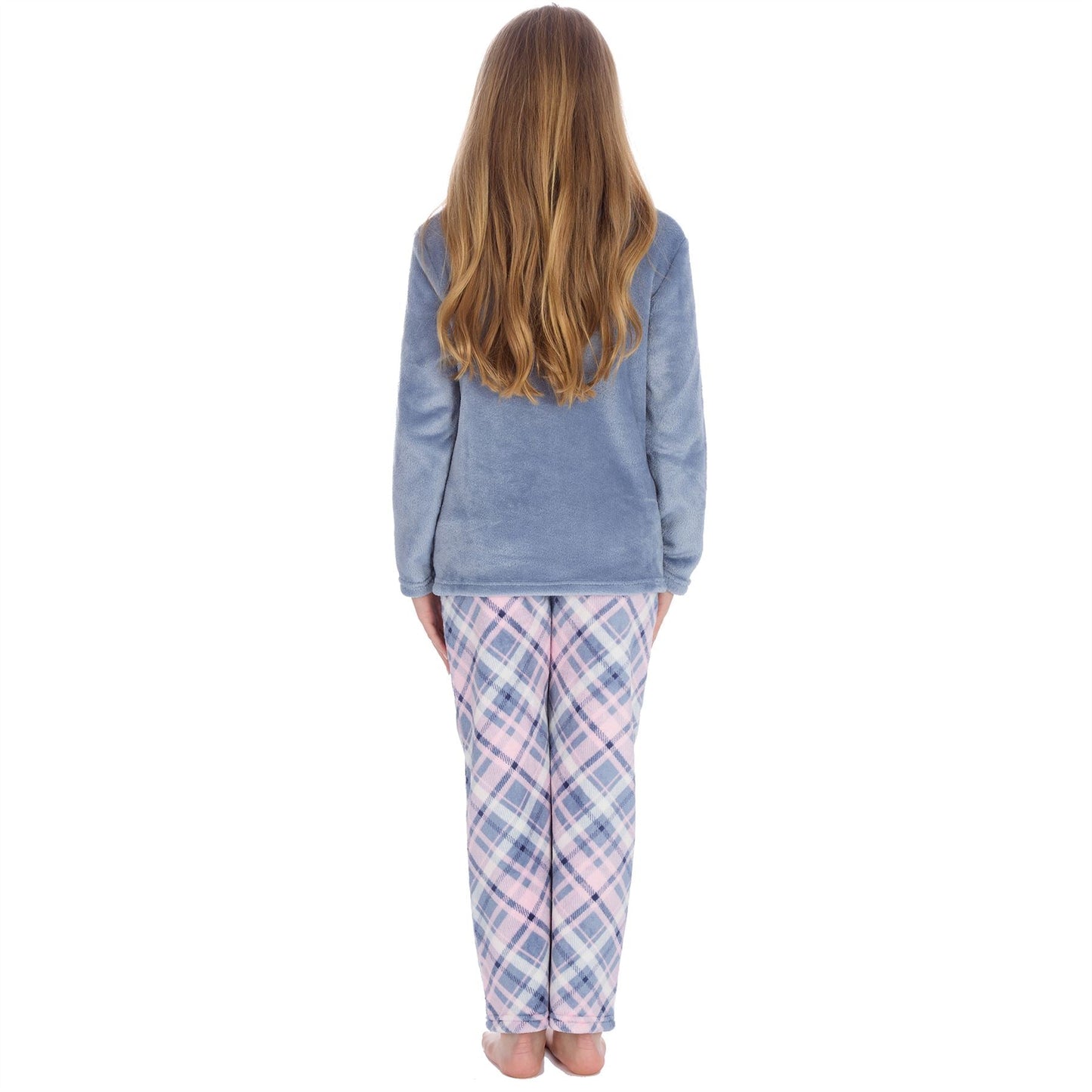 Forever Dreaming Kids Fleece Pyjamas - Diagonal Check Forever Dreaming