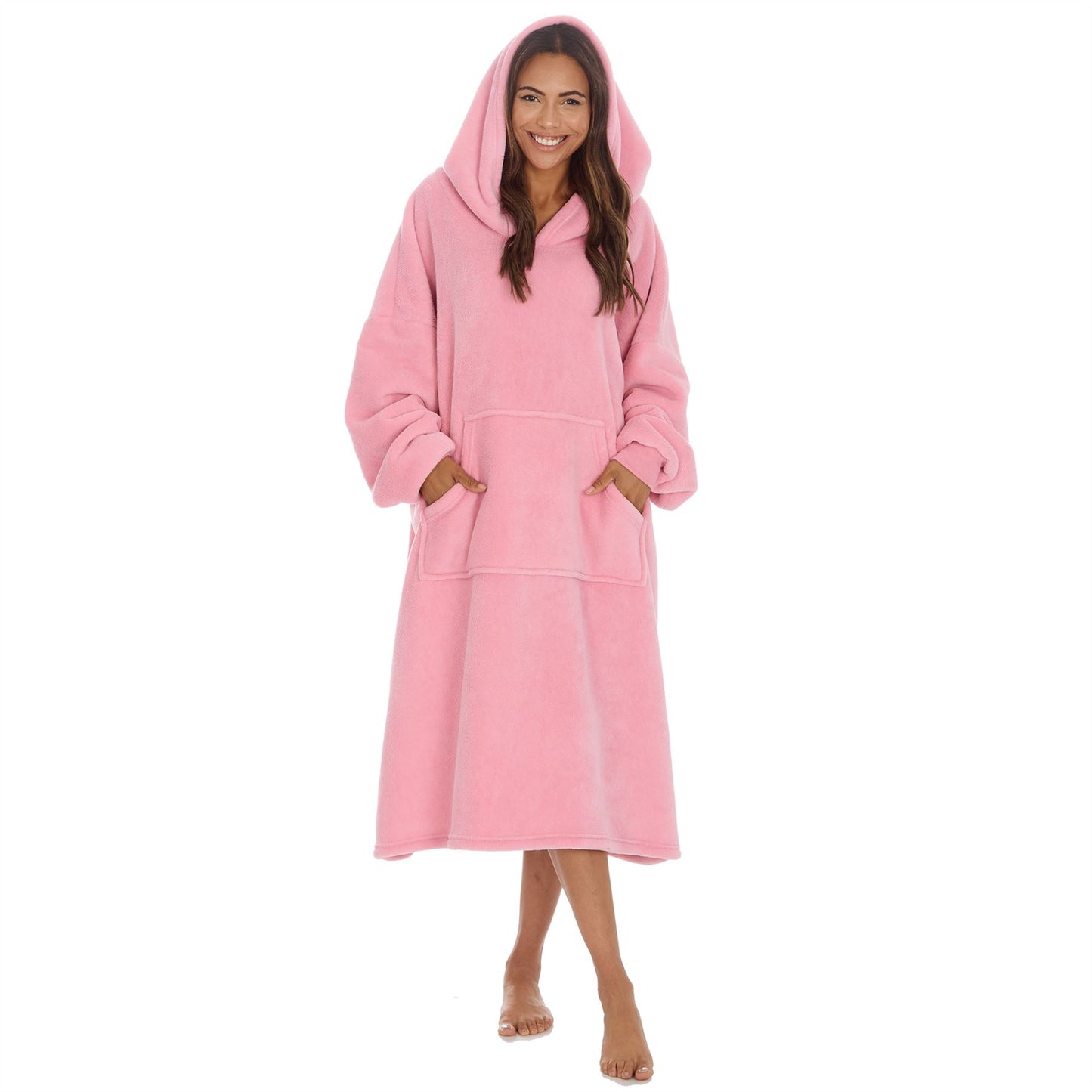 Huggable Hoodie Womens Bonded Oversized Hoodie - Pink Huggable Hoodie