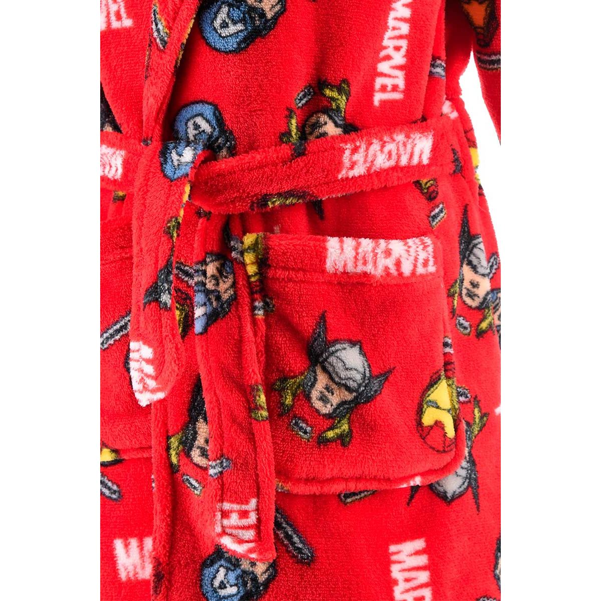 Kids Marvel Avengers Fleece Robe - Red