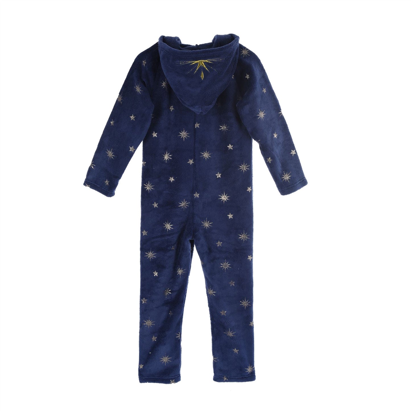 Girls Disney Frozen Fleece 'Sister Love' Hooded Onesie - Navy Frozen