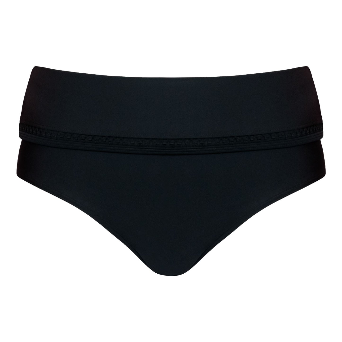 Curvy Kate First Class Deep Fold Over Bikini Brief - Black Curvy Kate Swimwear