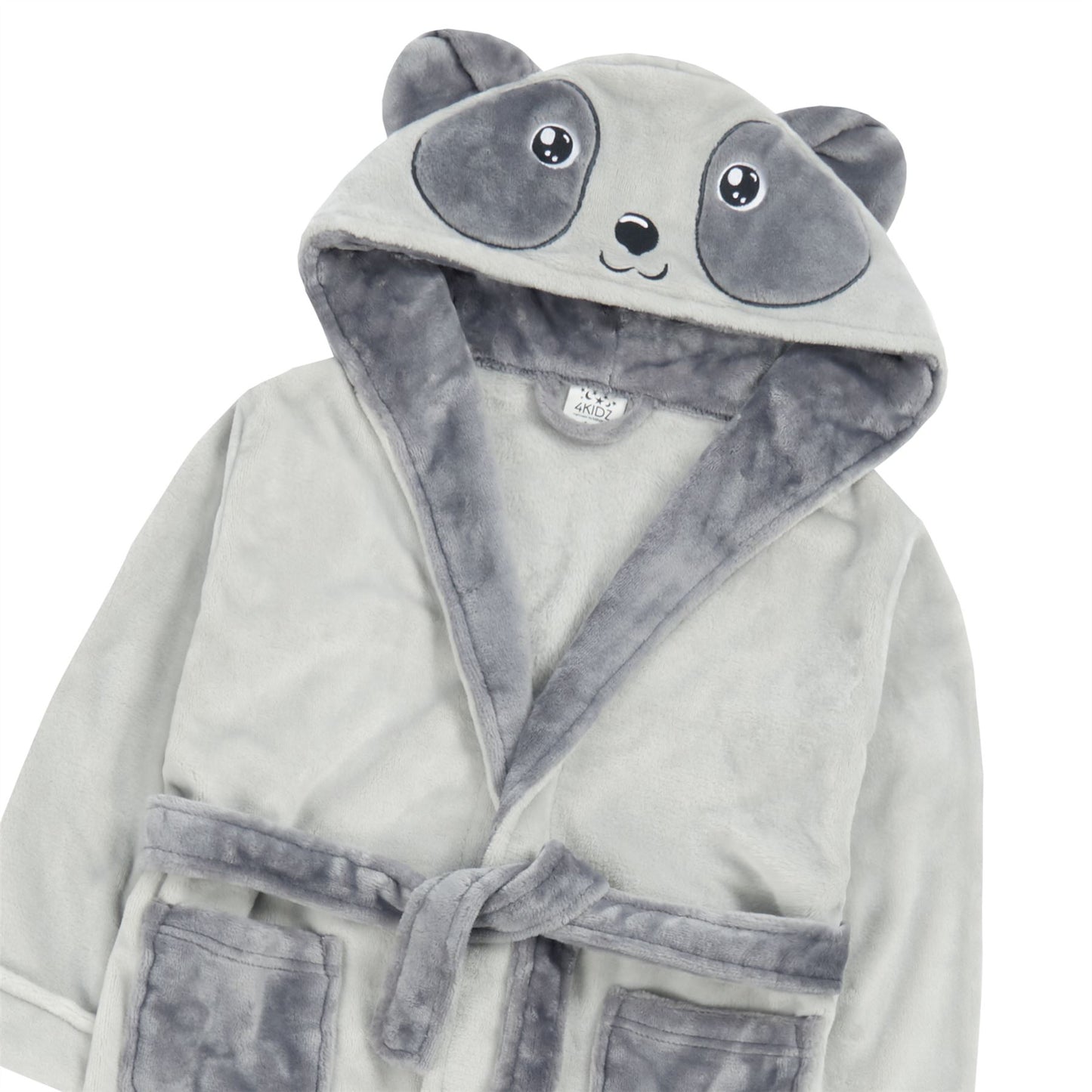 4Kidz Kids Novelty Panda Robe - Grey