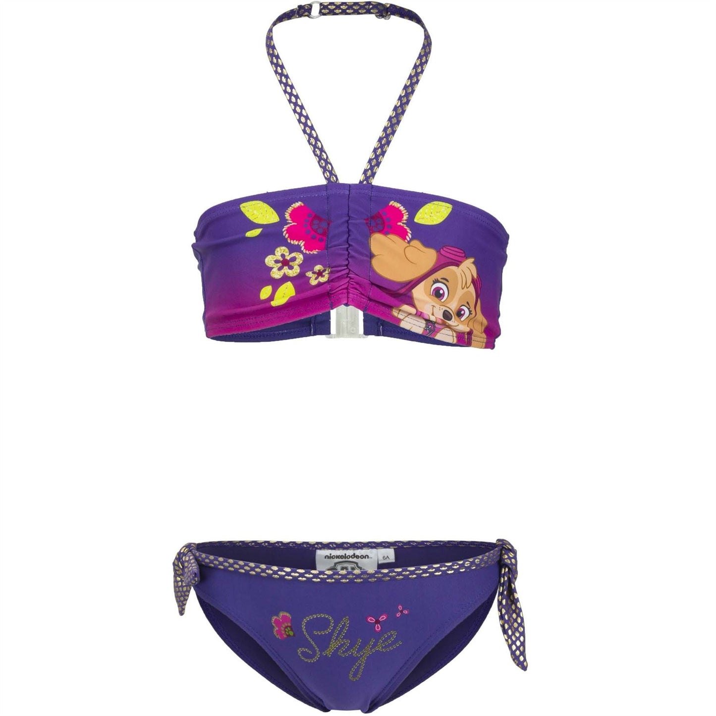 Girls Paw Patrol Skye Bandeau Bikini Set - Purple Paw Patrol