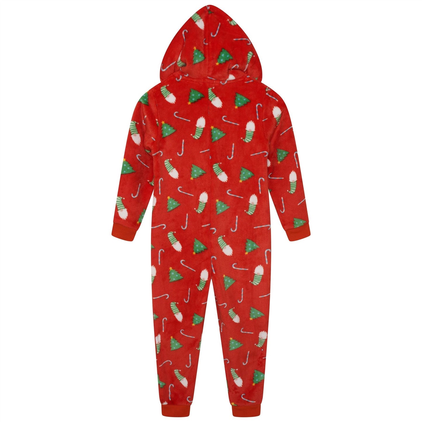Nifty Kids Christmas Print Fleece Onesie - Red Nifty