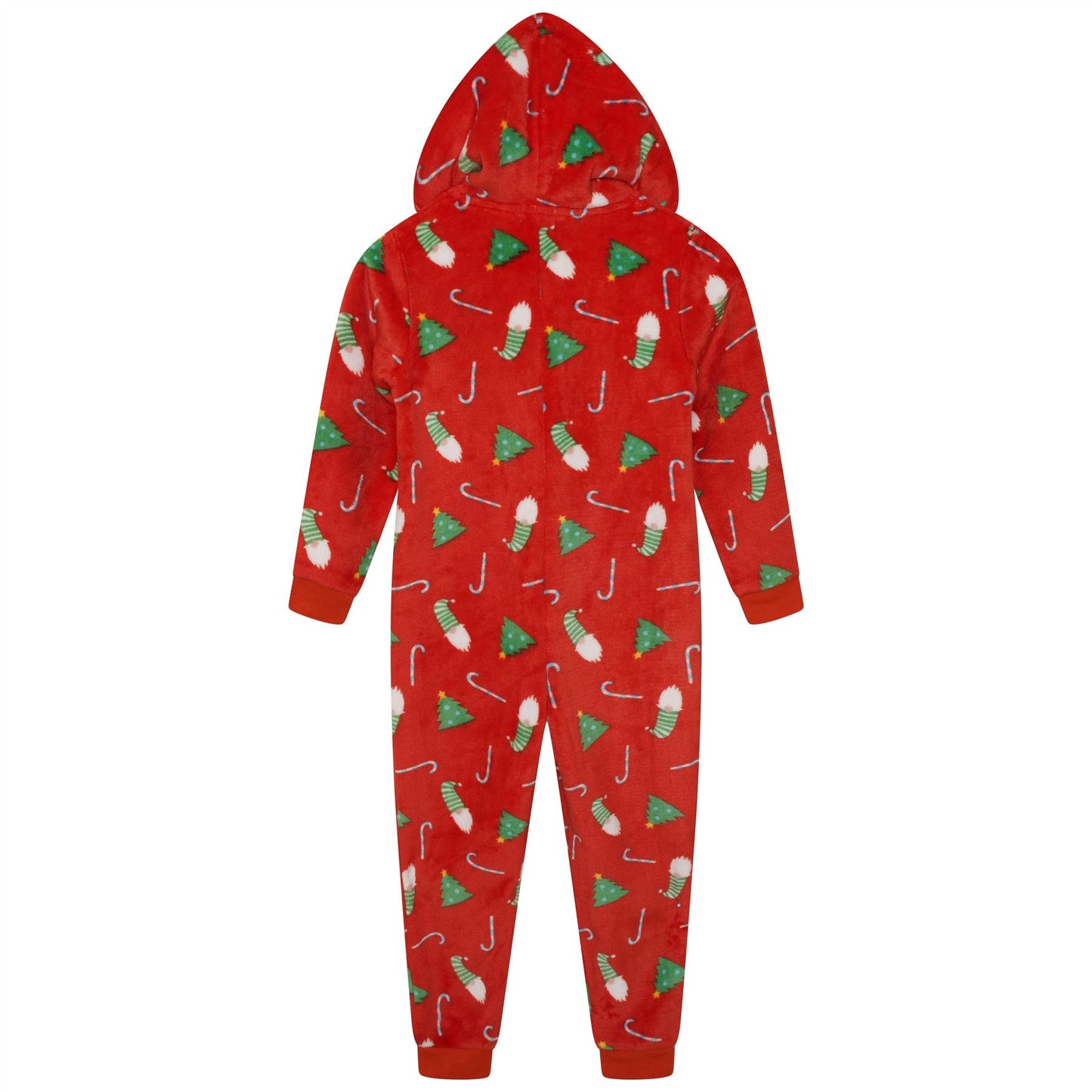 Nifty Kids Christmas Print Fleece Onesie - Red