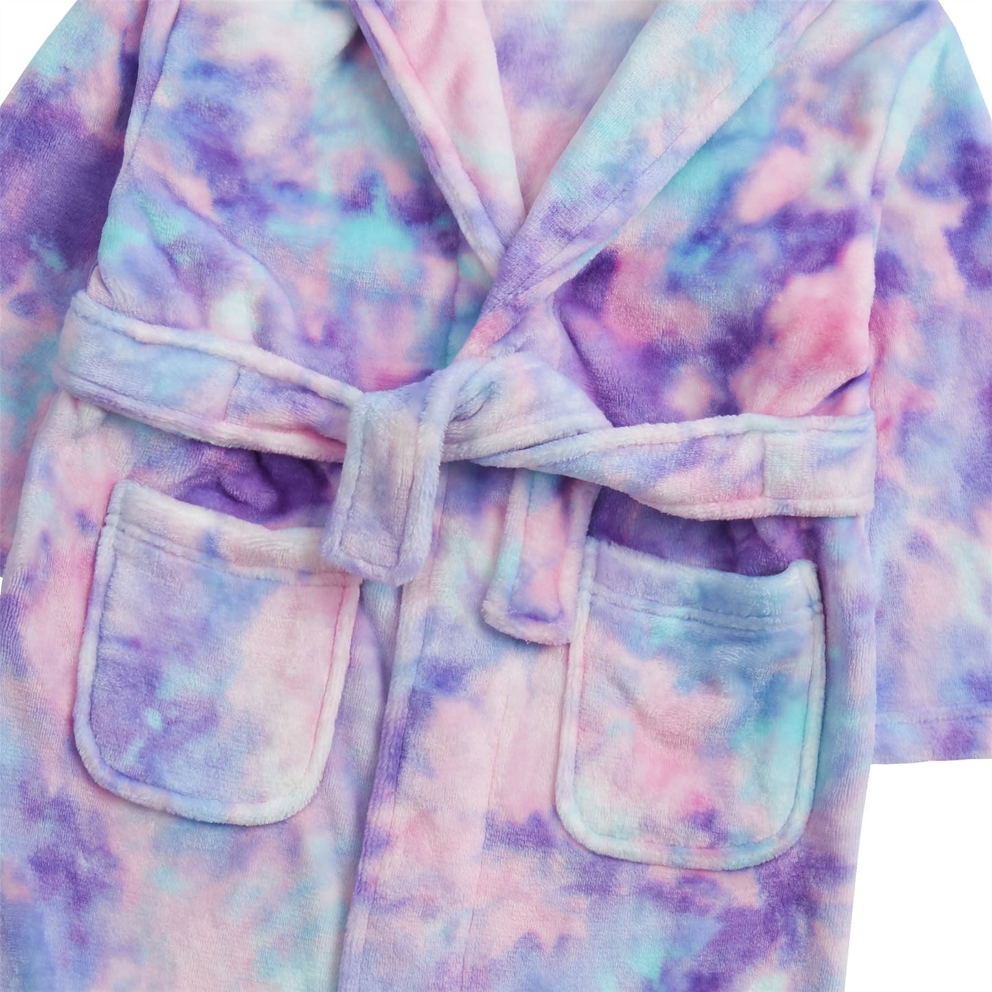 Minikidz Kids Tie Dye Hooded Fleece Robe Minikidz