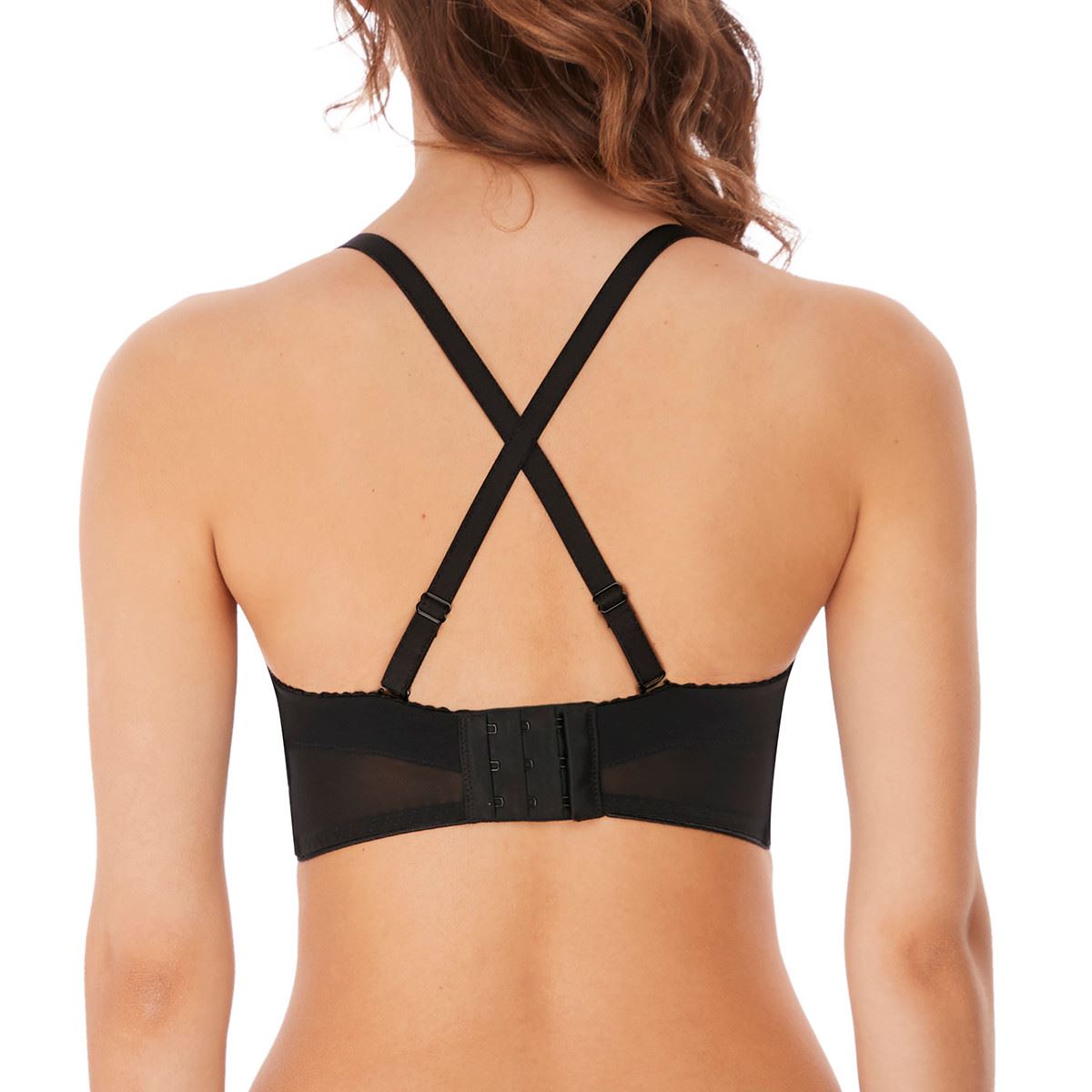 Freya Cameo Deco Strapless Moulded Bra - Black Freya