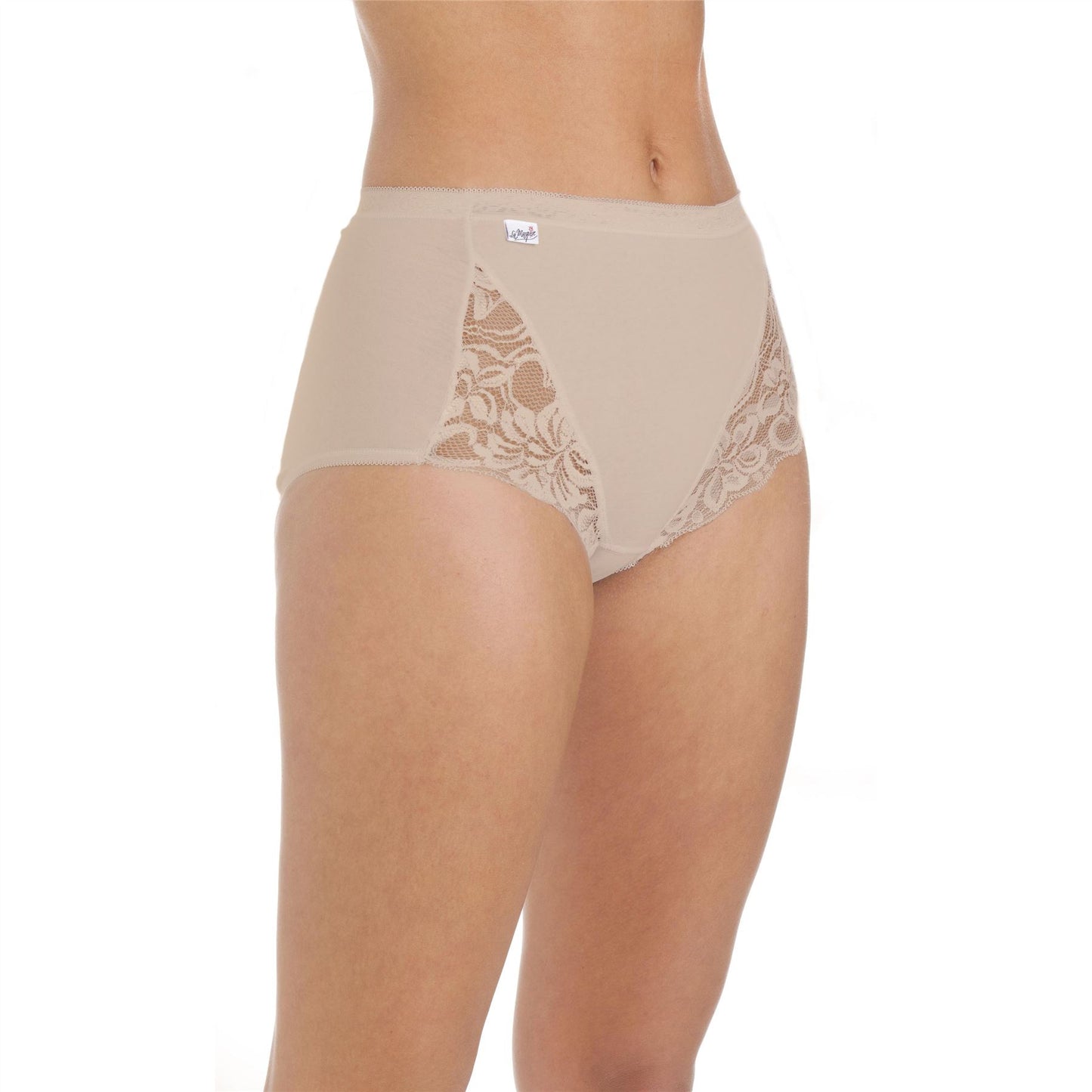 La Marquise Lace Maxi Brief (3 Pack) - Beige