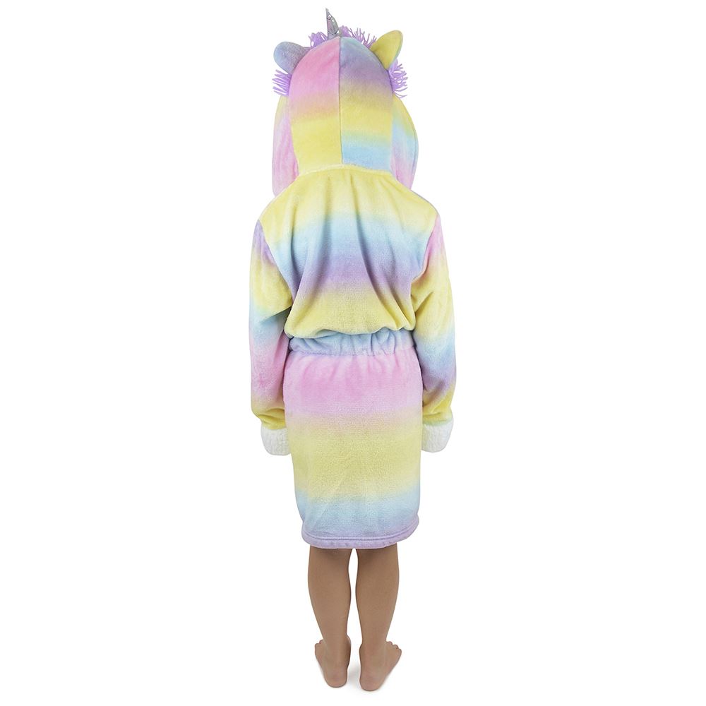 Foxbury Kids Multicoloured Unicorn Fleece Robe Foxbury