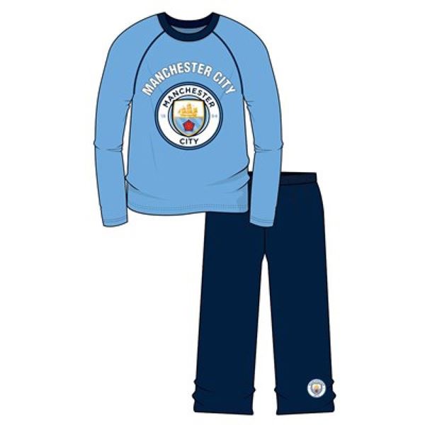 Kids Manchester City Crest Pyjamas - Blue Manchester City