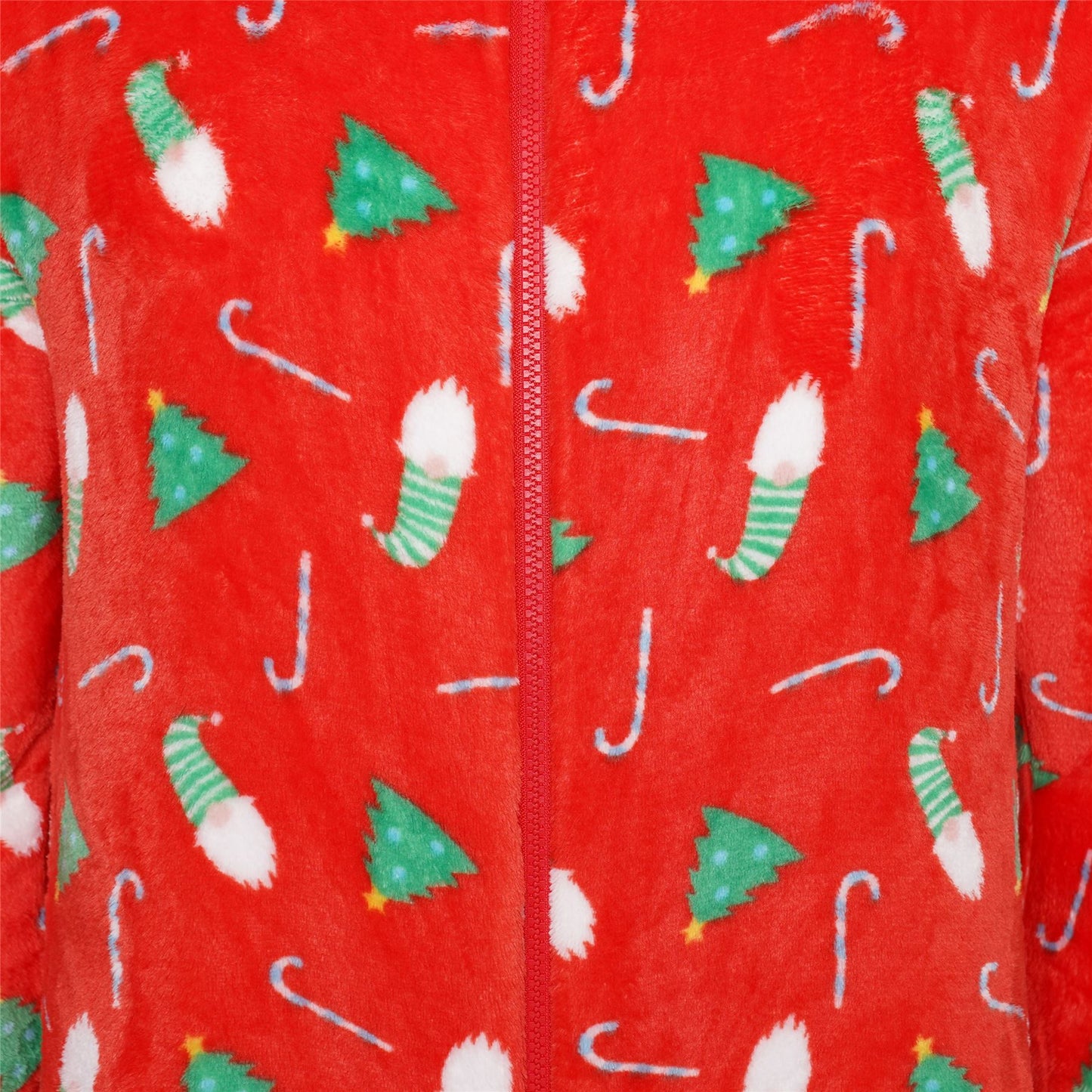 Loungeable Mens Christmas Print Fleece Onesie - Red