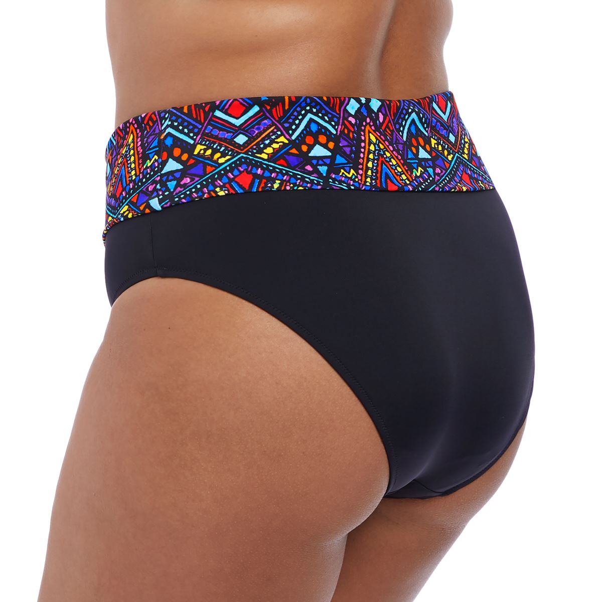 Elomi Aztec Fold Bikini Brief - Black Elomi Swimwear