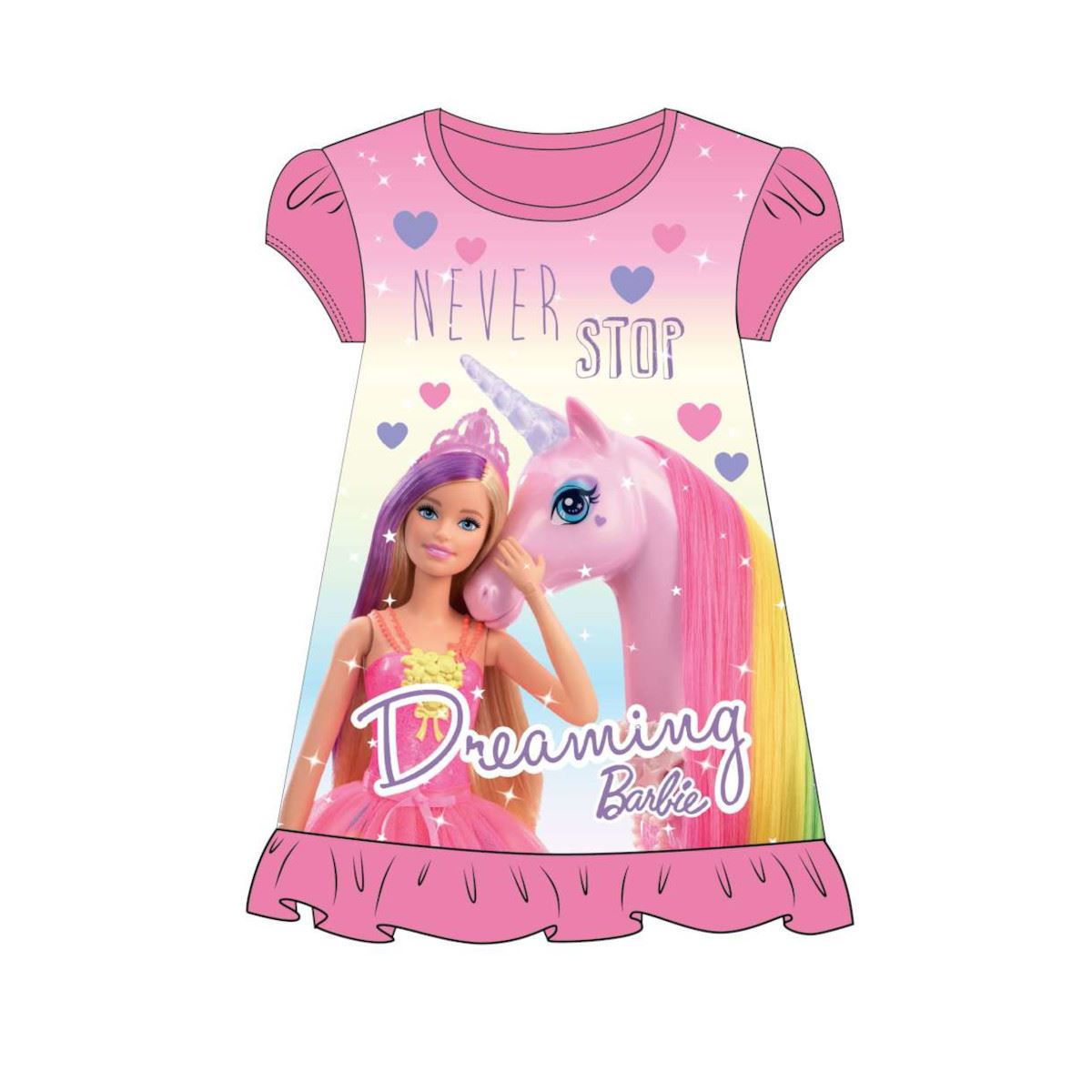 Girls Barbie 'Never Stop Dreaming' Nightdress Barbie