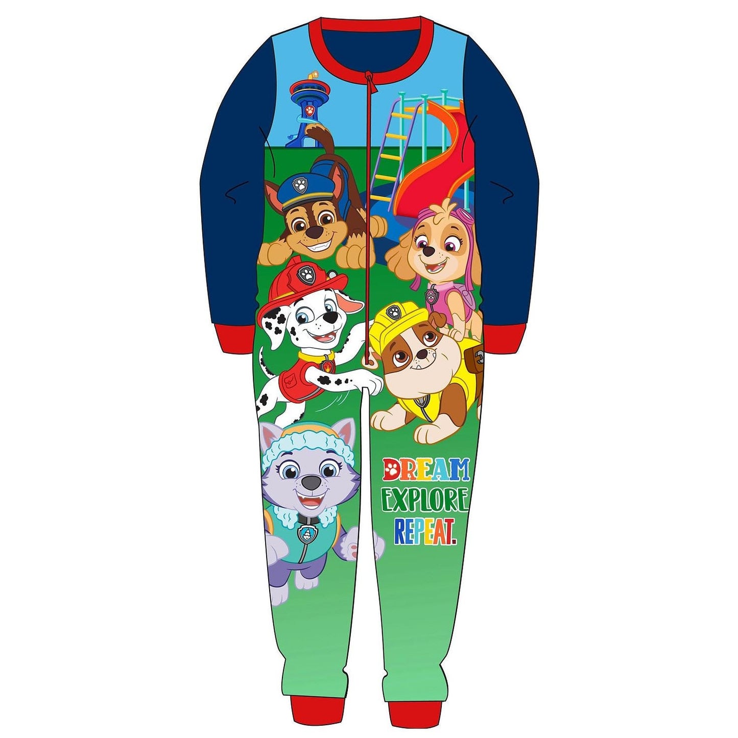 Kids Paw Patrol Dream Explore Repeat Fleece Onesie Paw Patrol