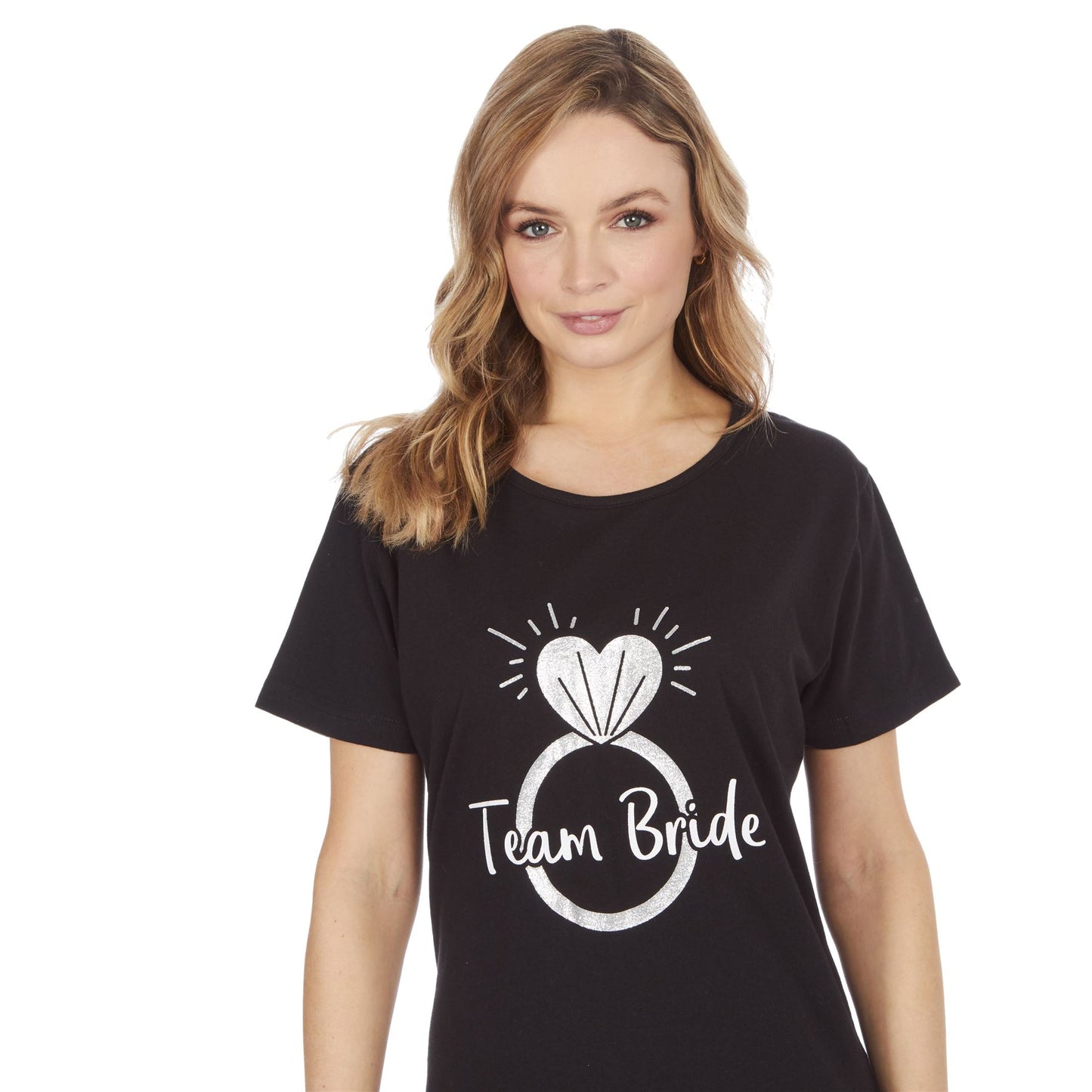 Forever Dreaming Team Bride Glitter Nightdress - Black