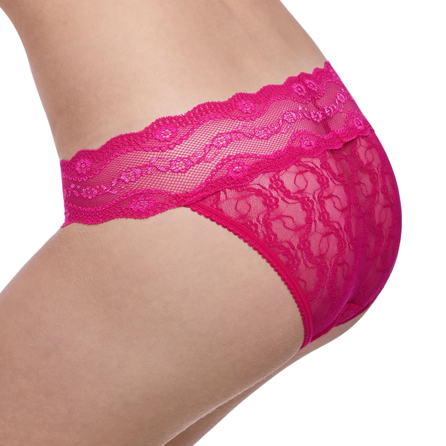 B.Tempt'd Lace Kiss Brief - Pink Peacock B.Tempt'd
