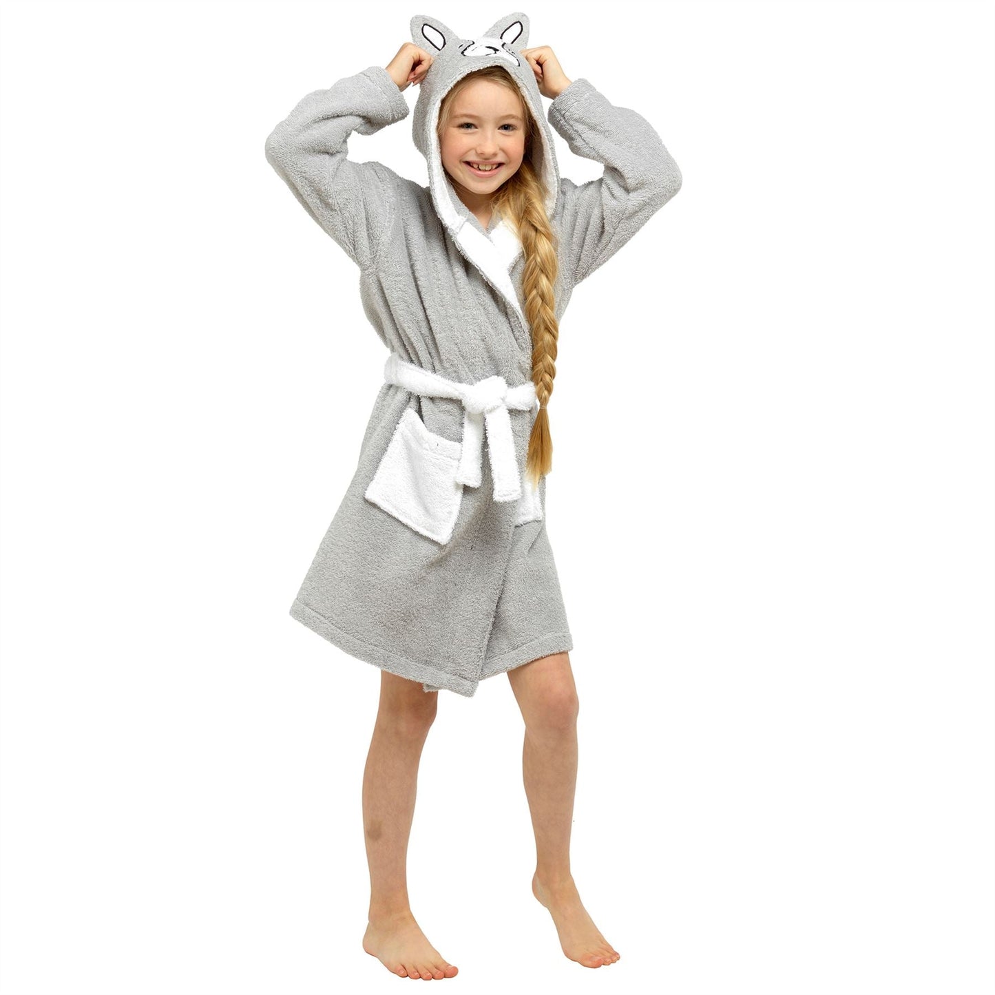 Tom Franks Kids French Bulldog Towelling Robe Tom Franks