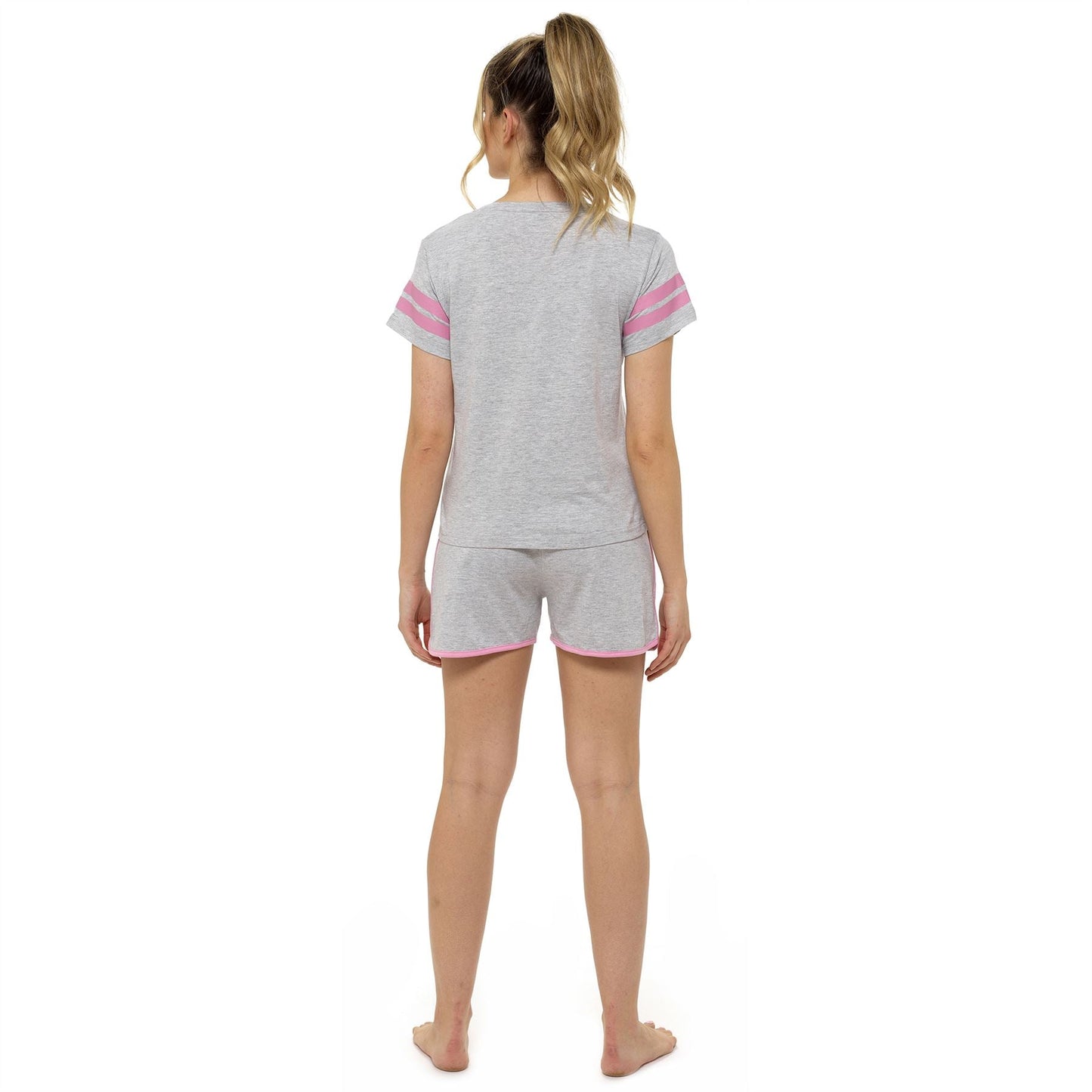 Follow That Dream Womens 'Amour' Pyjama and Shorts Set - Grey Follow That Dream